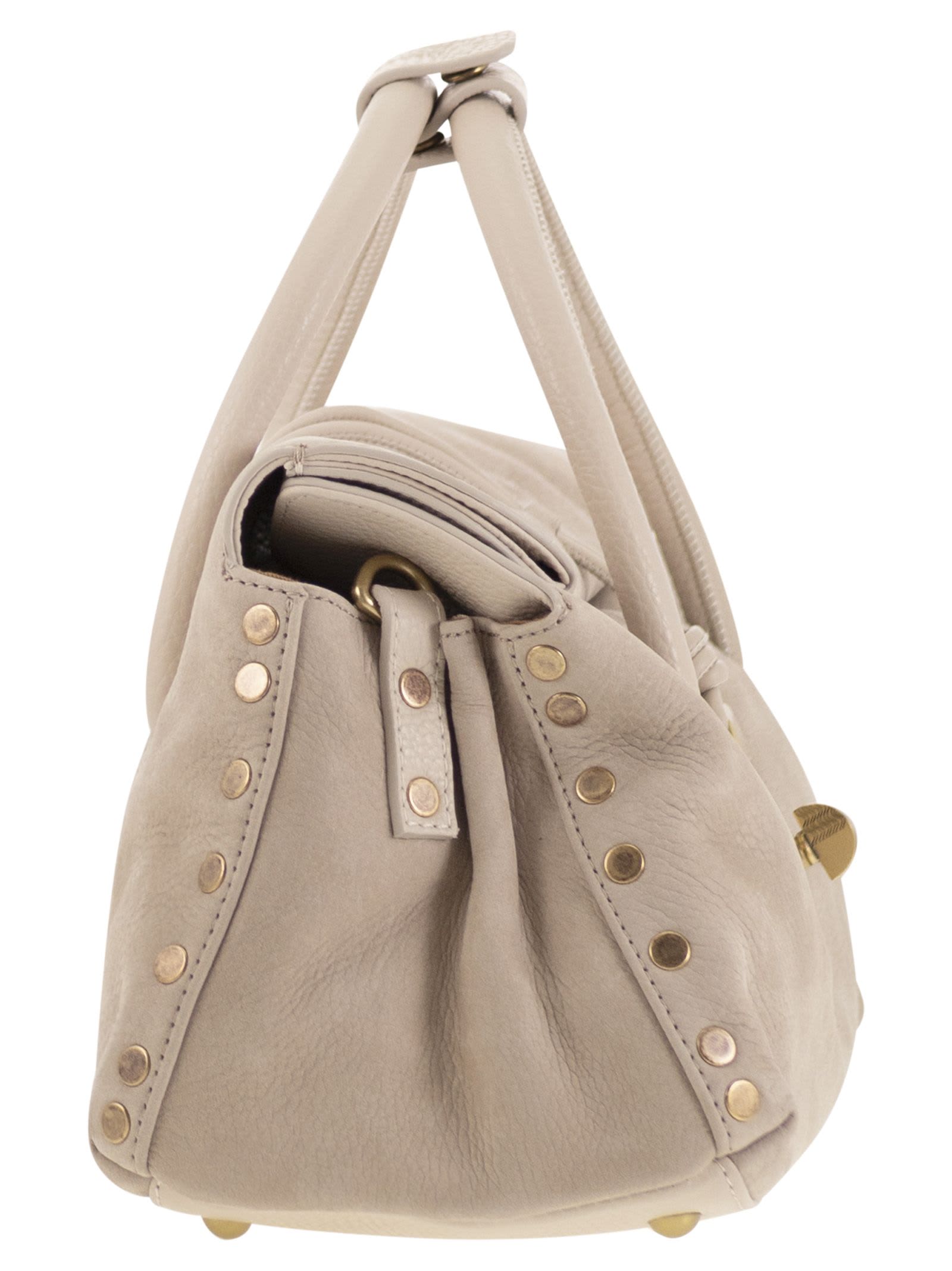 Zanellato Dotta Centauro Small Tote Bag In Leather In Sand