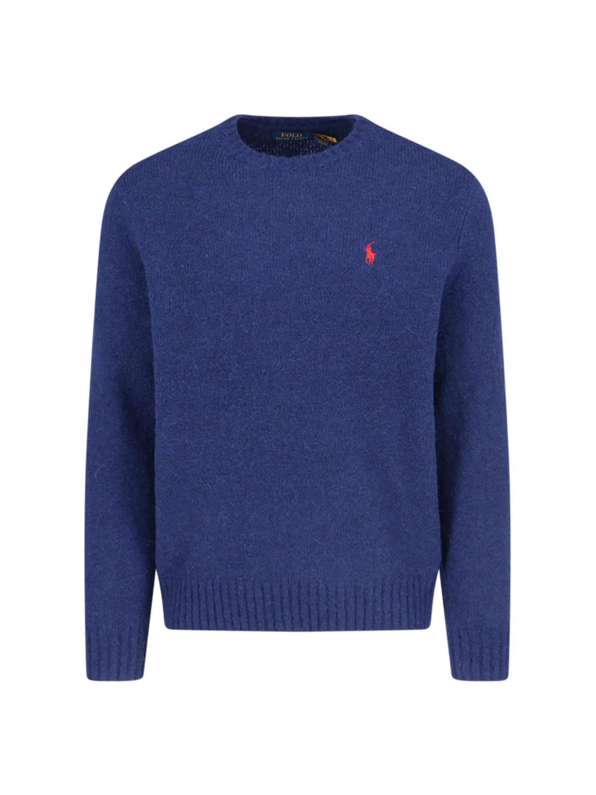 Polo Ralph Lauren Wool Blend Blue Sweater In Blue