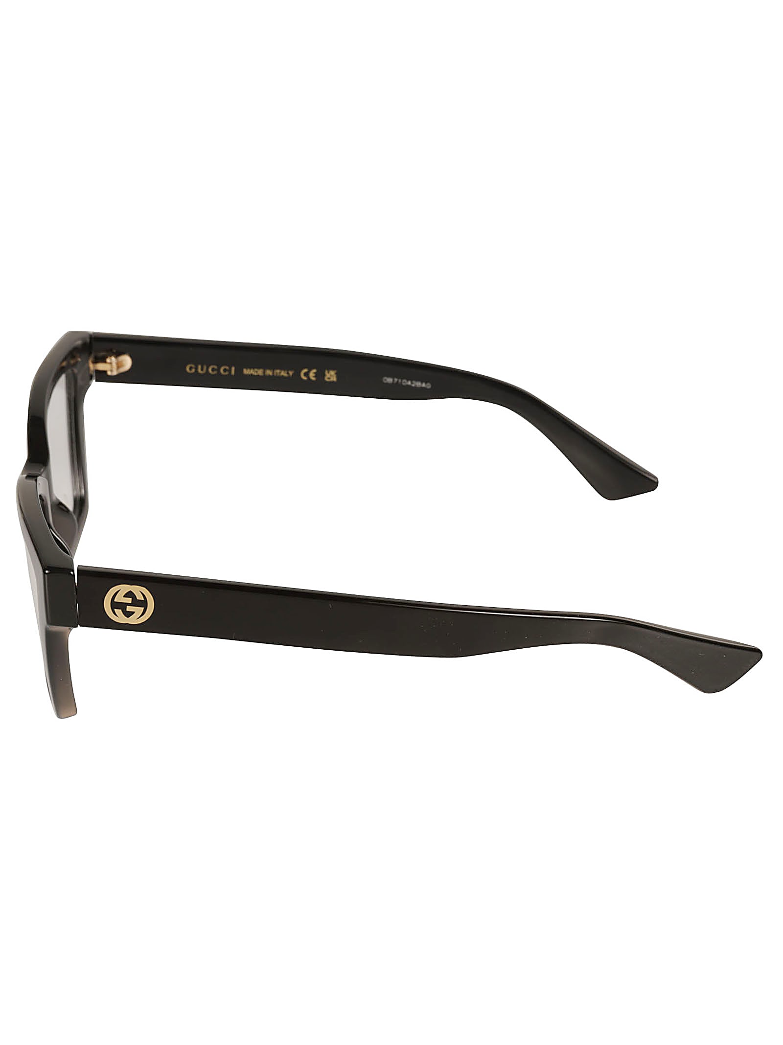 Gucci Logo Lens Square Frame In Black