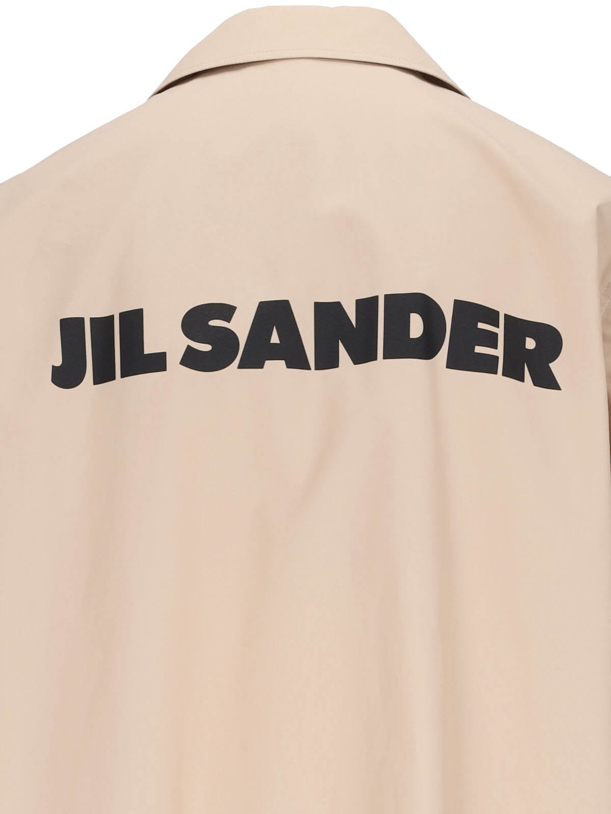 Jil Sander Logo Trench Coat - Beige In Beige