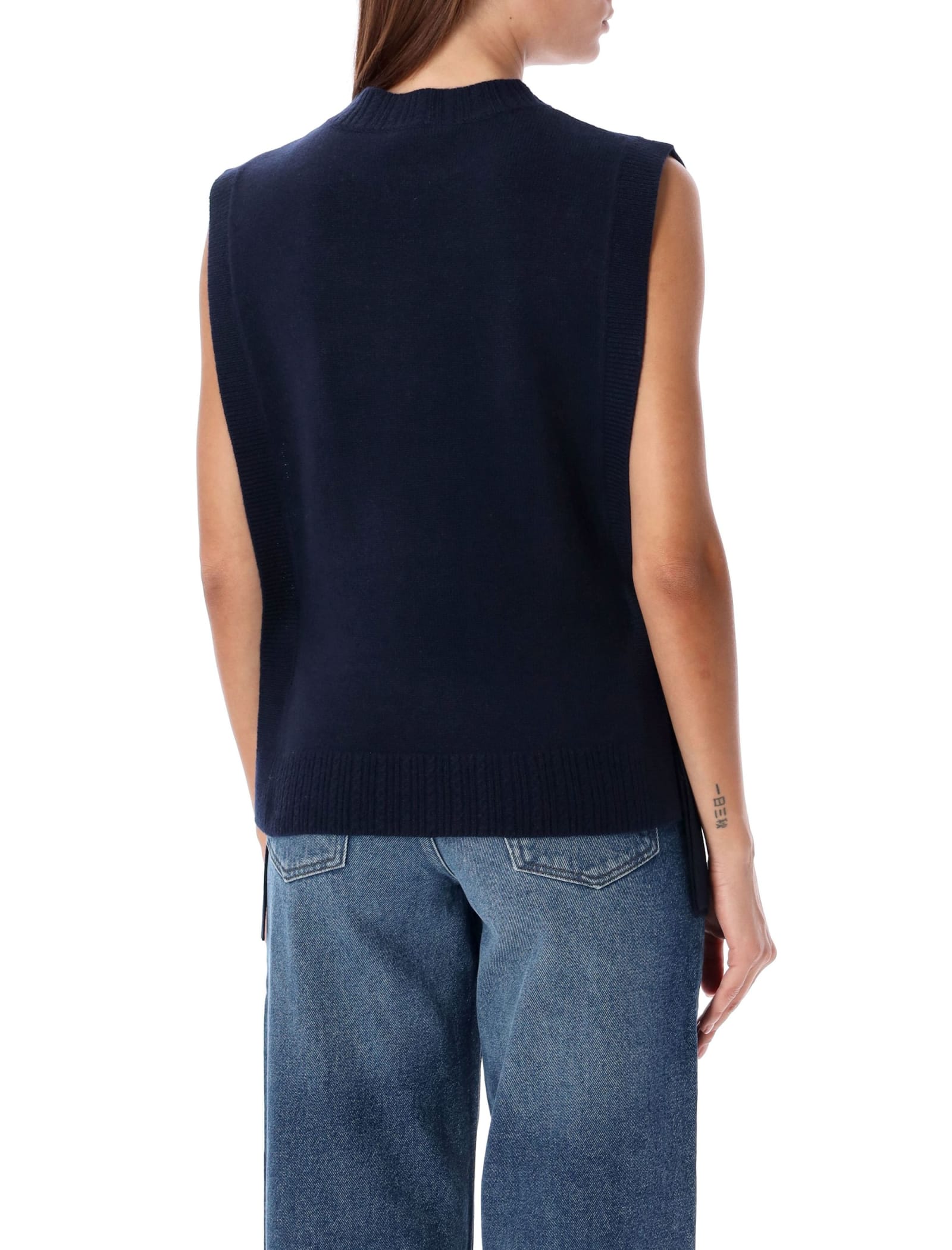 Shop Apc Pull Margot In Dark Navy