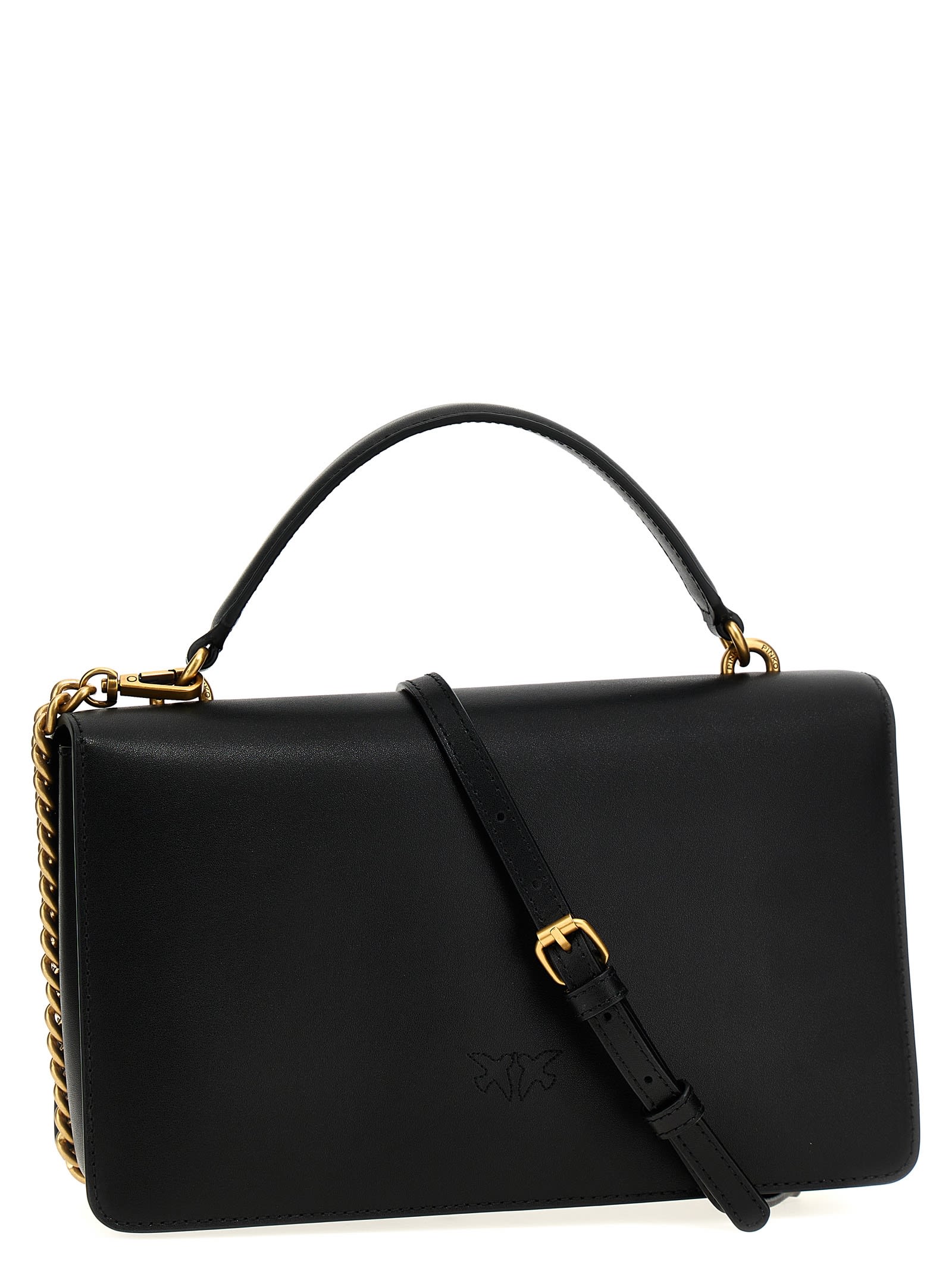 Shop Pinko Classic Love Bag Light Handbag In Black