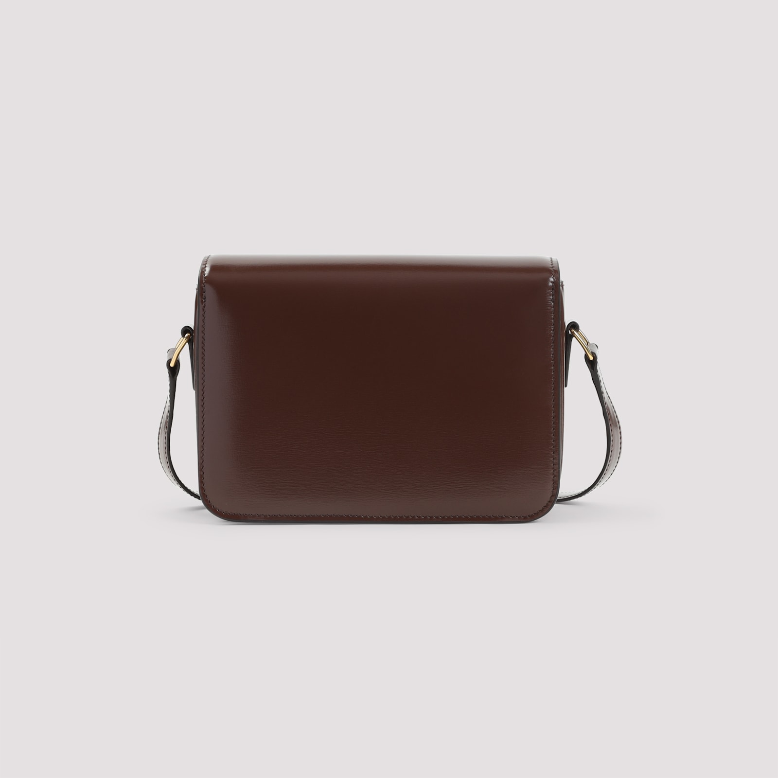 Celine Teen Triomphe Adjustable Strap Shoulder Bag In Brown