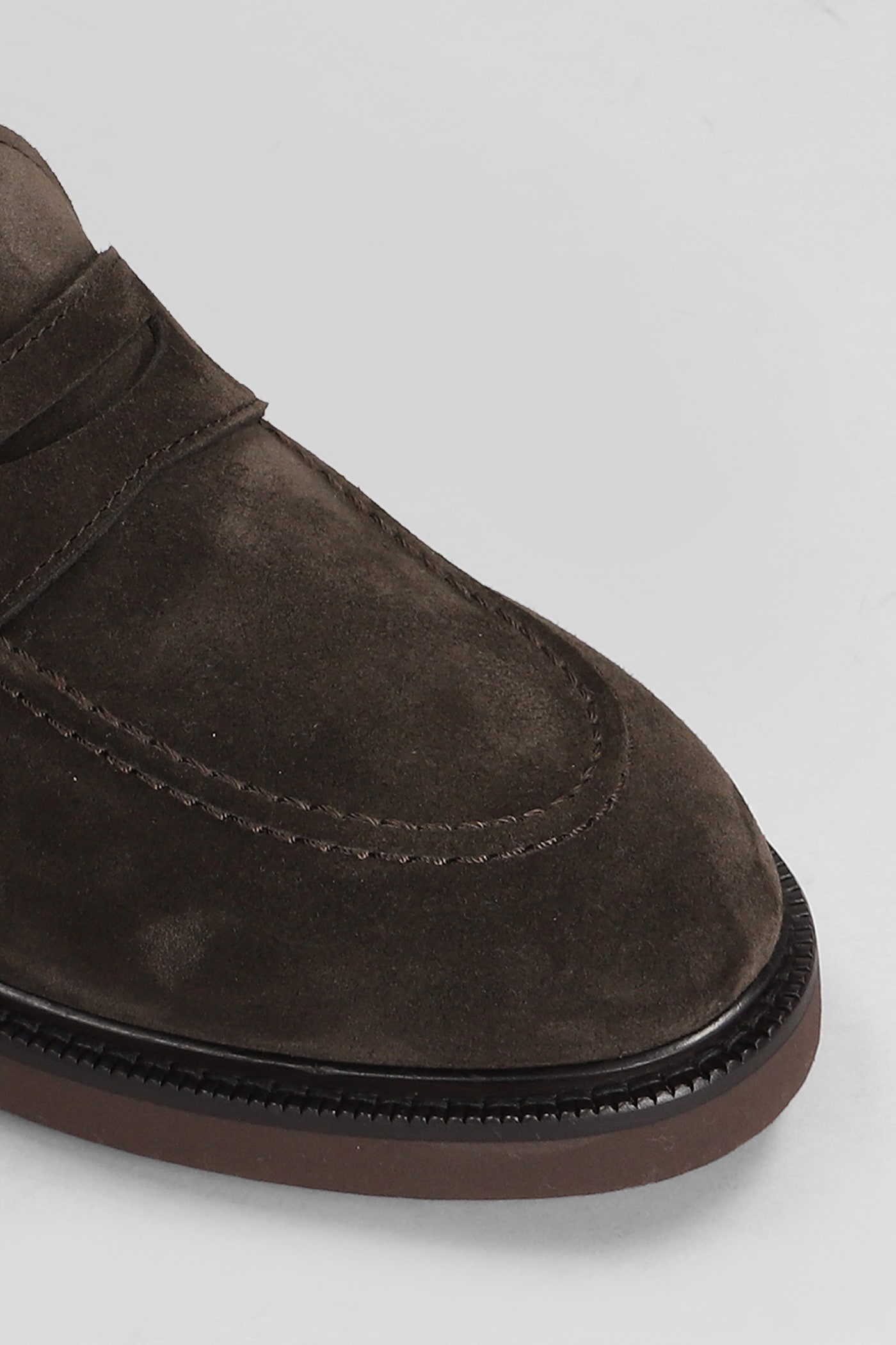 Shop Henderson Baracco Loafers In Brown Suede