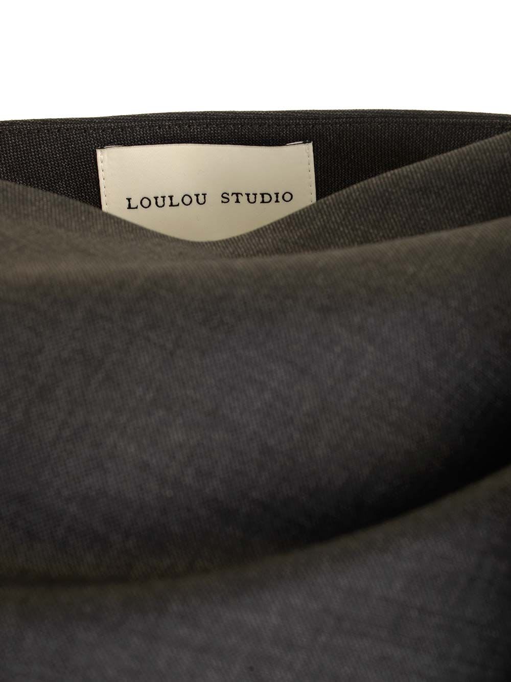 Shop Loulou Studio Draped Blouse In Black