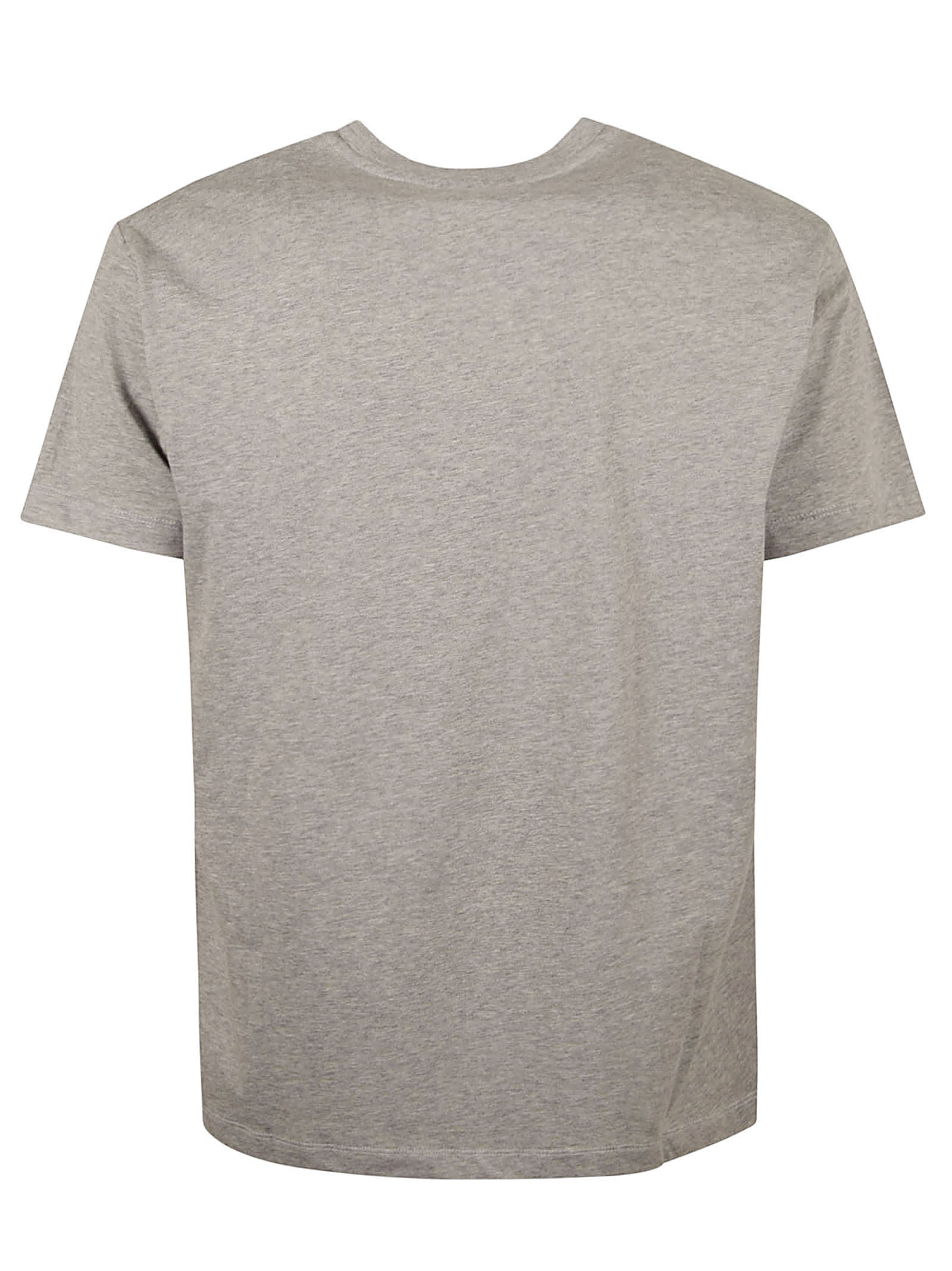 Shop Vilebrequin Logo Print Regular T-shirt In Grey Melange