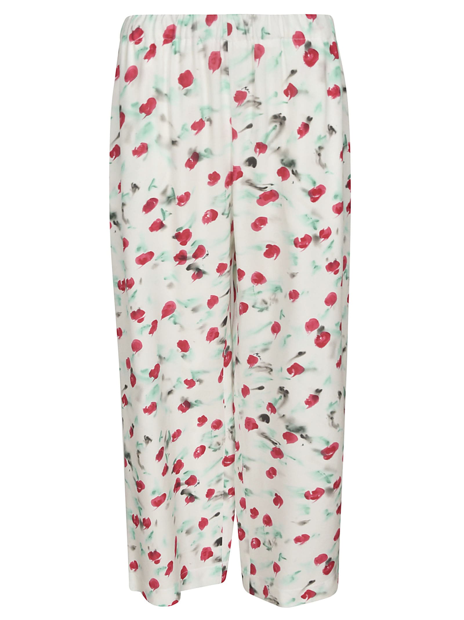 Shop Marni Printed Loose Fit Trousers In Multicolor