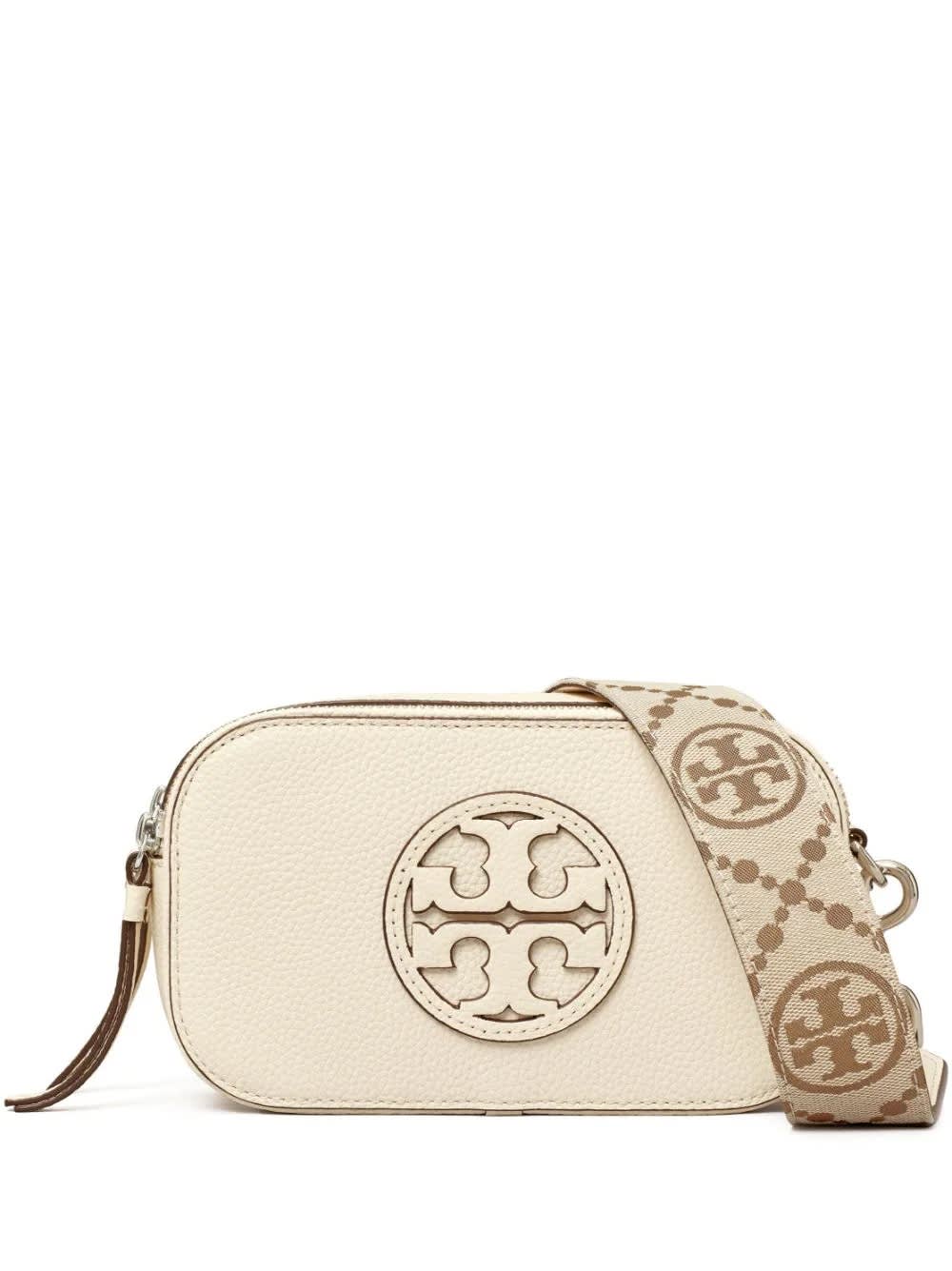 Shop Tory Burch New Ivory Miller Mini Shoulder Bag In White