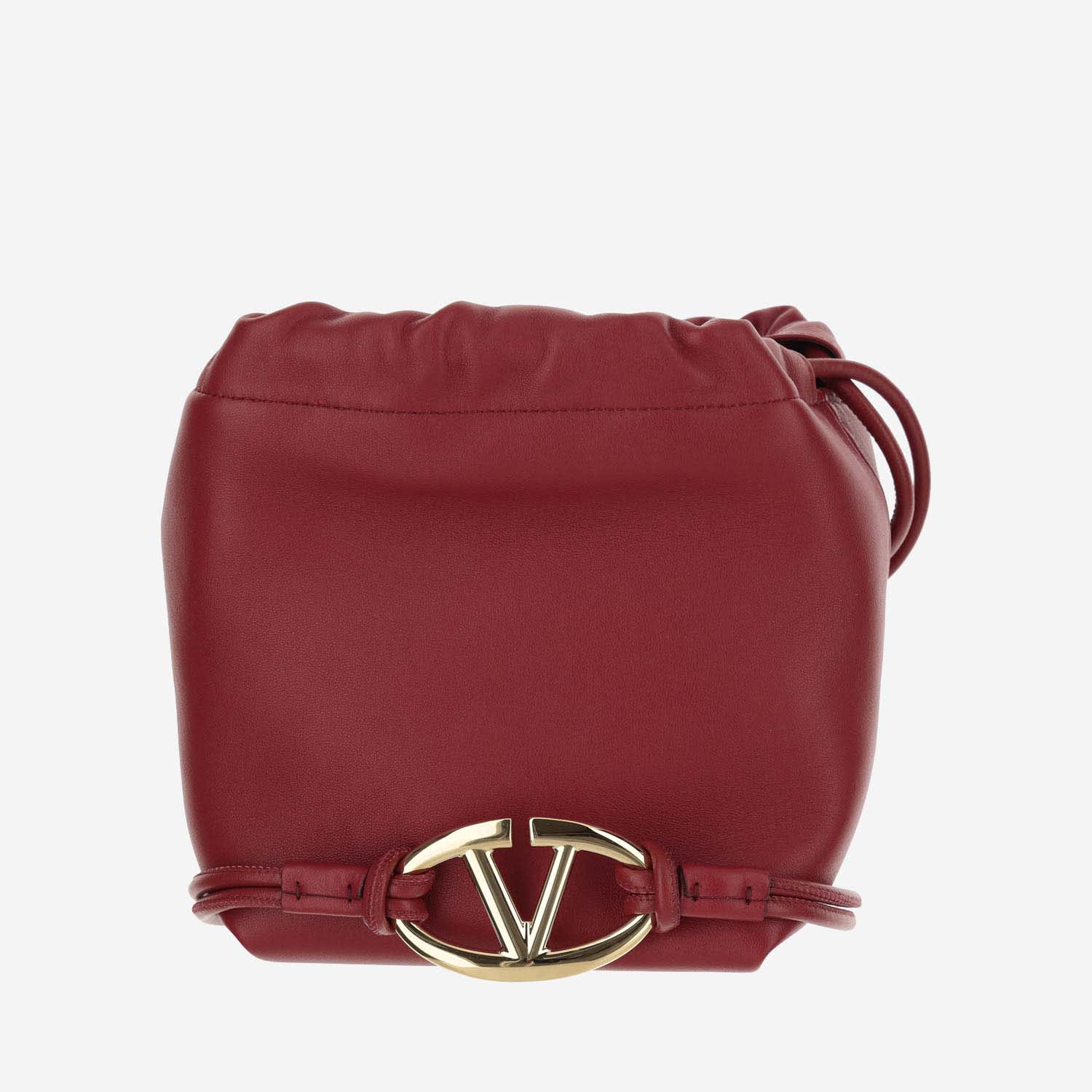 Shop Valentino Mini Bucket Bag V-logo Pouf