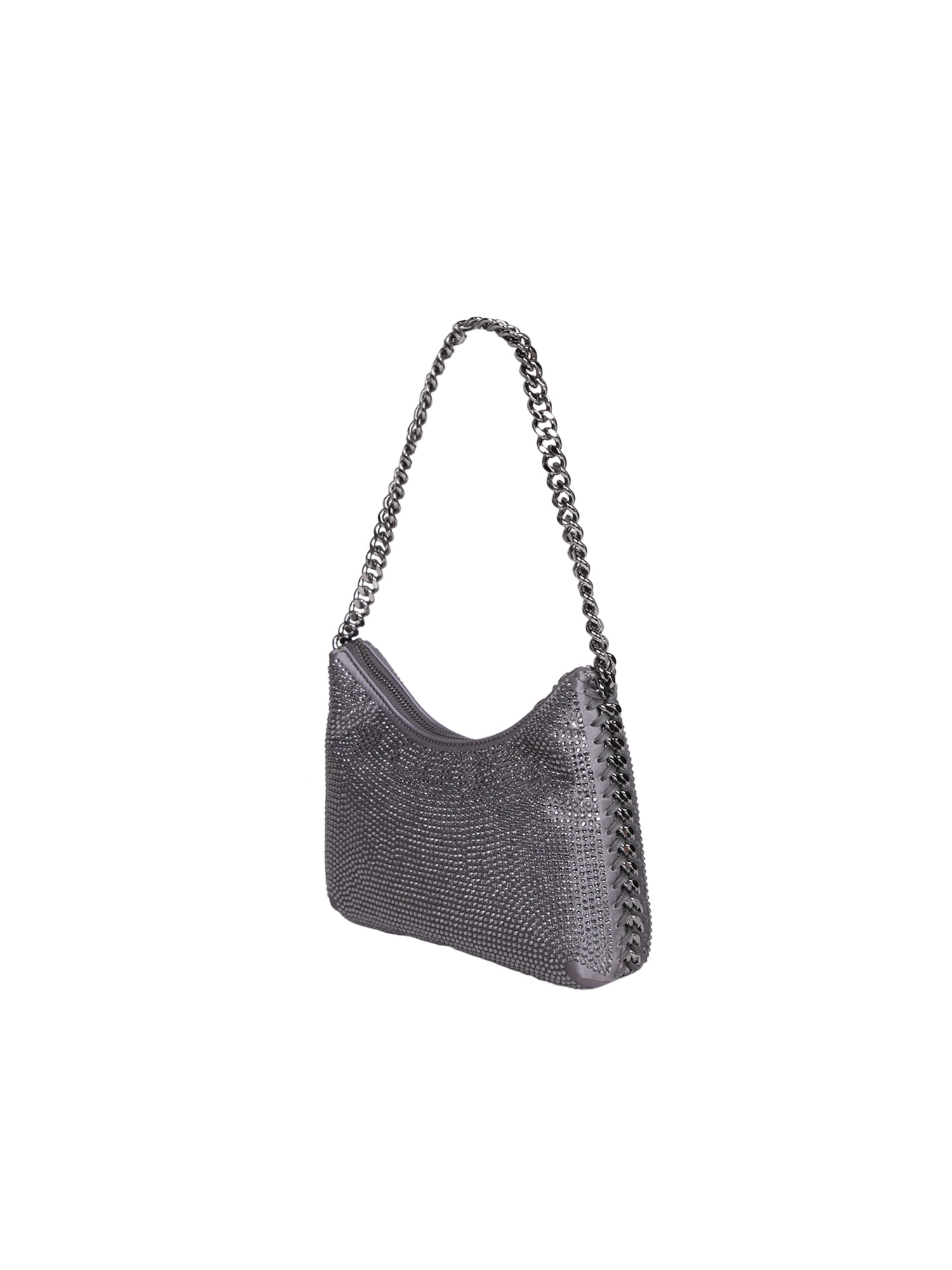 Shop Stella Mccartney Falabella Grey Zip Bag