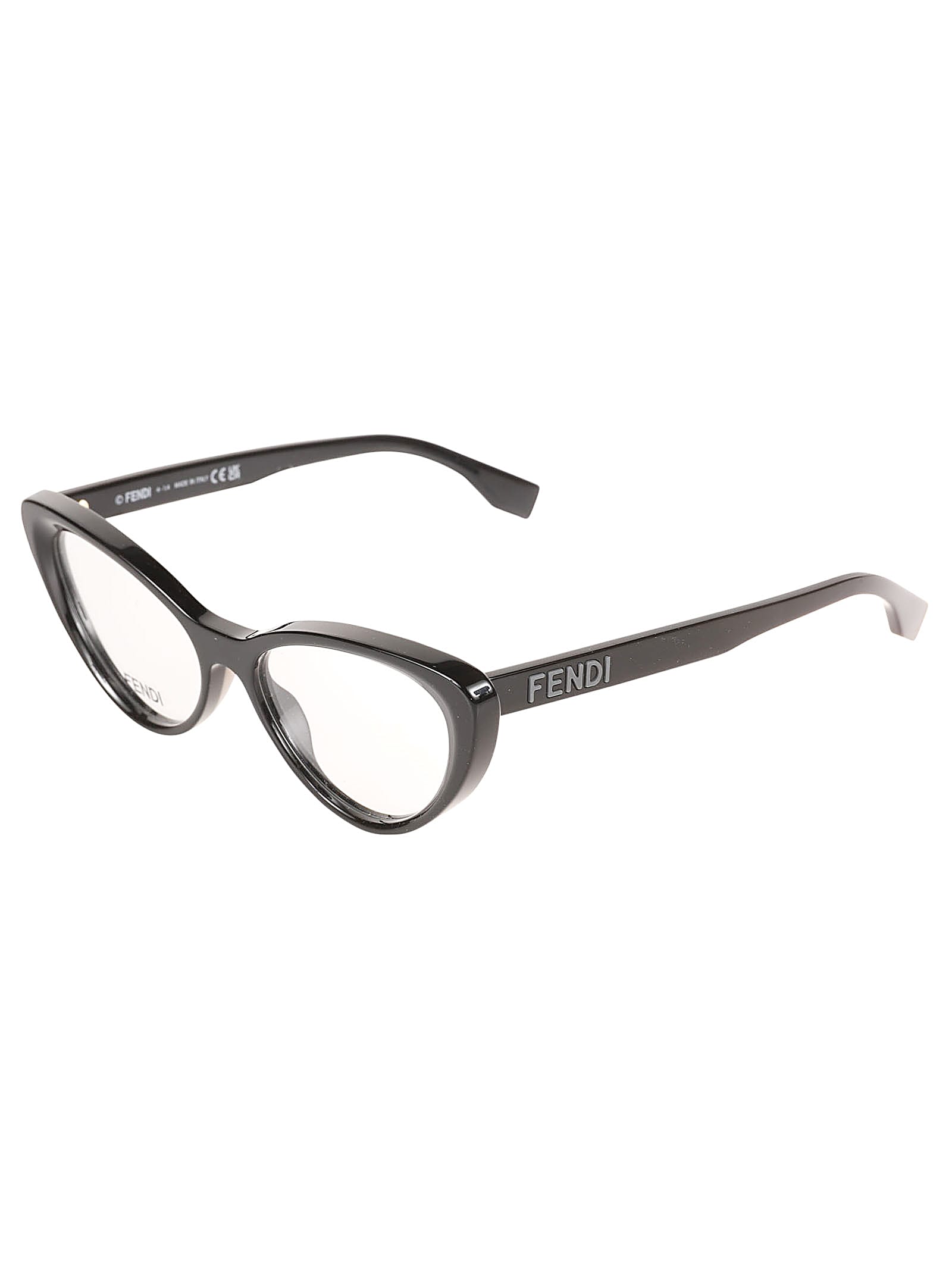 Fendi Cat-eye Classic Glasses In 001 - Black