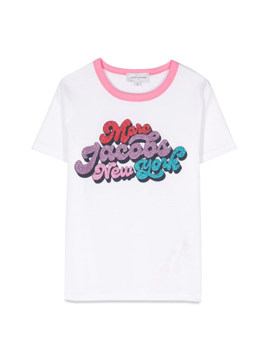 Shop Little Marc Jacobs T-shirt Logo In White