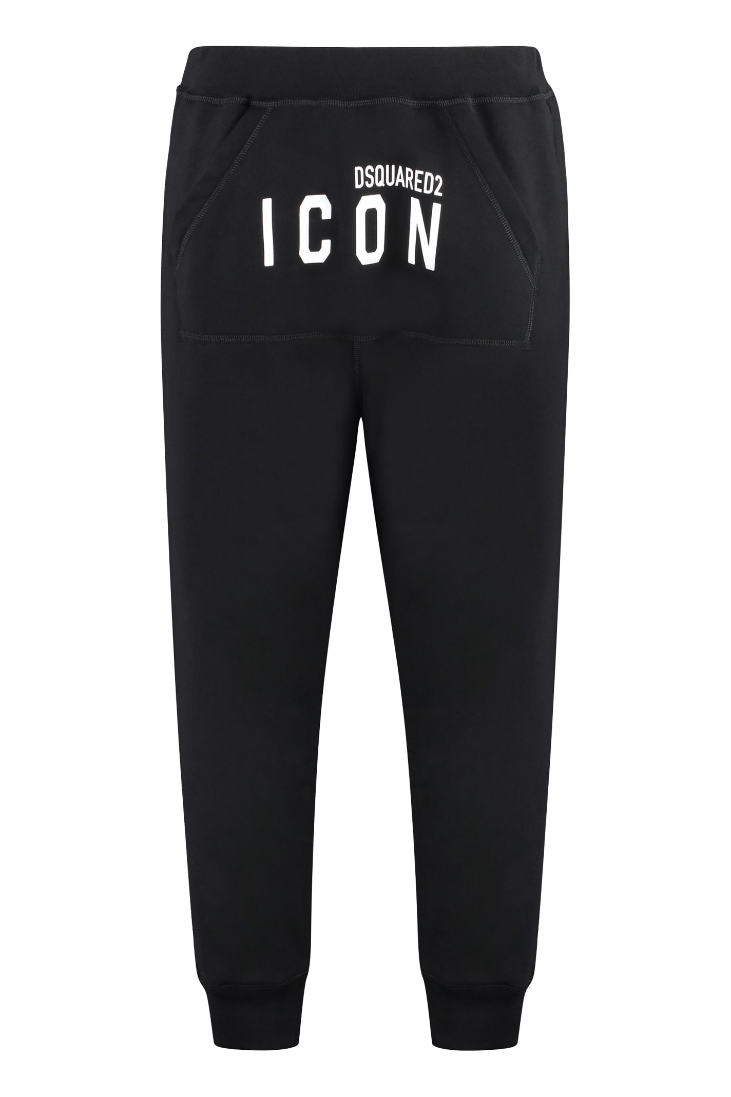 Shop Dsquared2 Dean Cotton Track-pants In Black