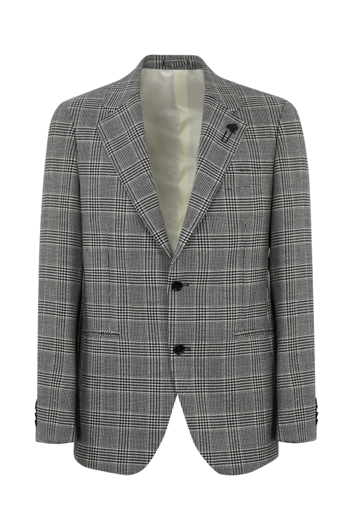 Shop Lardini Feeling Pied De Poule Jacket In Wool In Galles