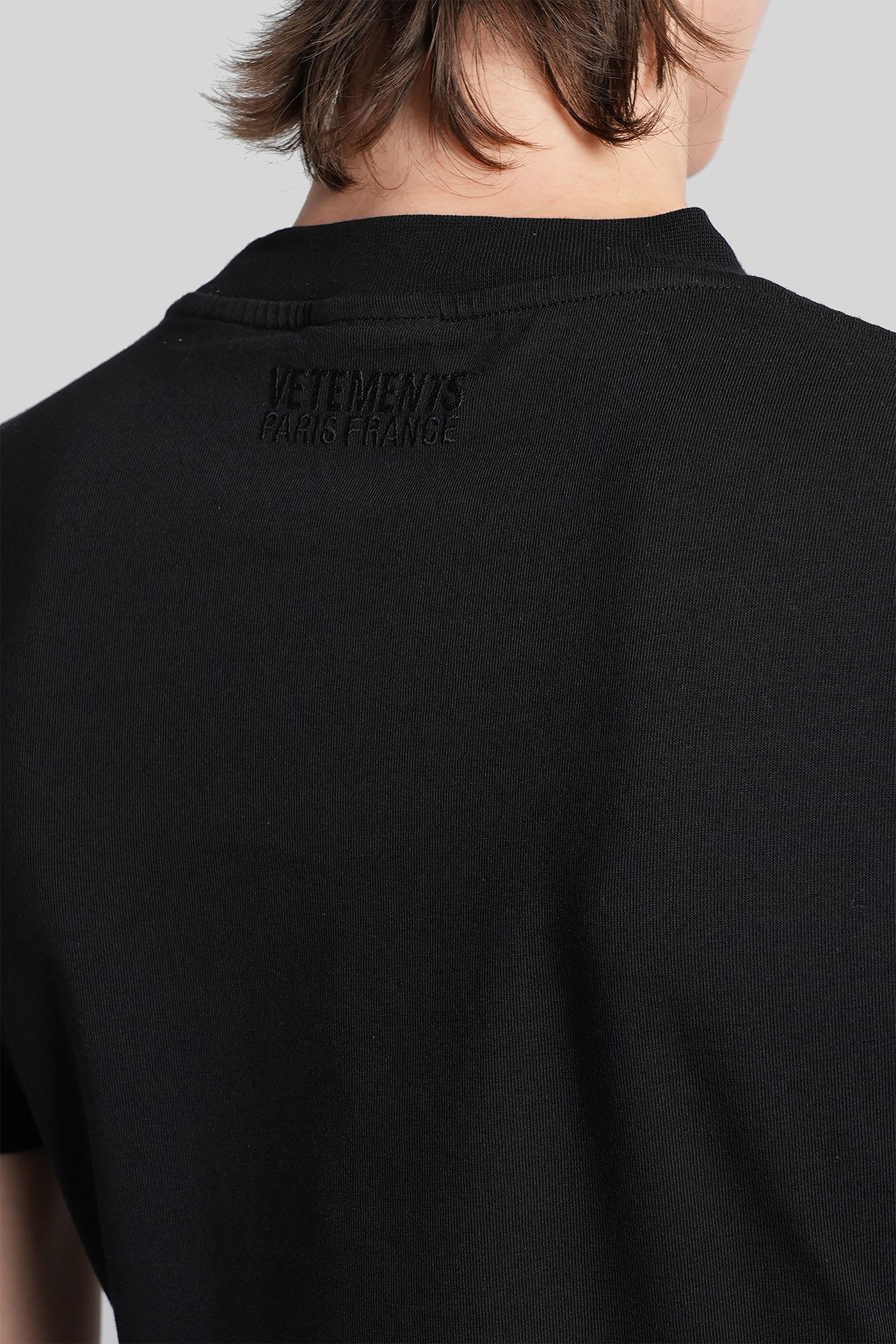 Vetements T-shirt In Black Cotton In Black