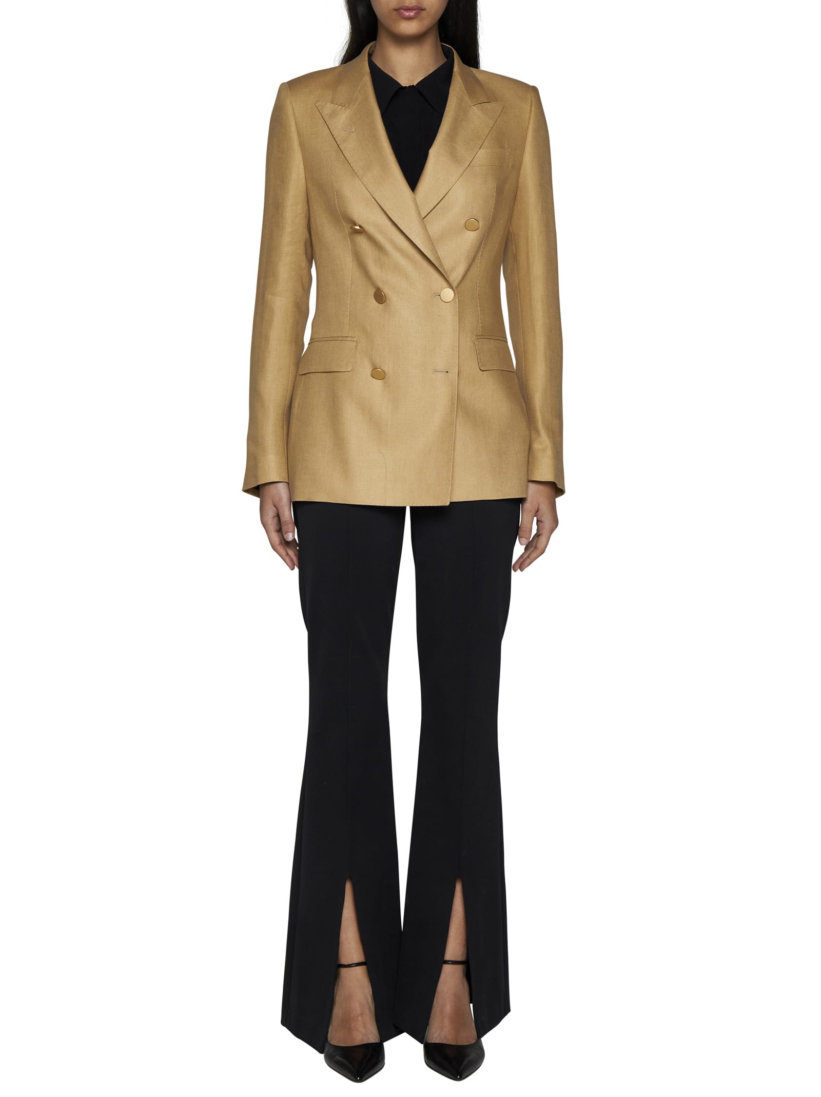 Shop Tagliatore Blazer In Beige