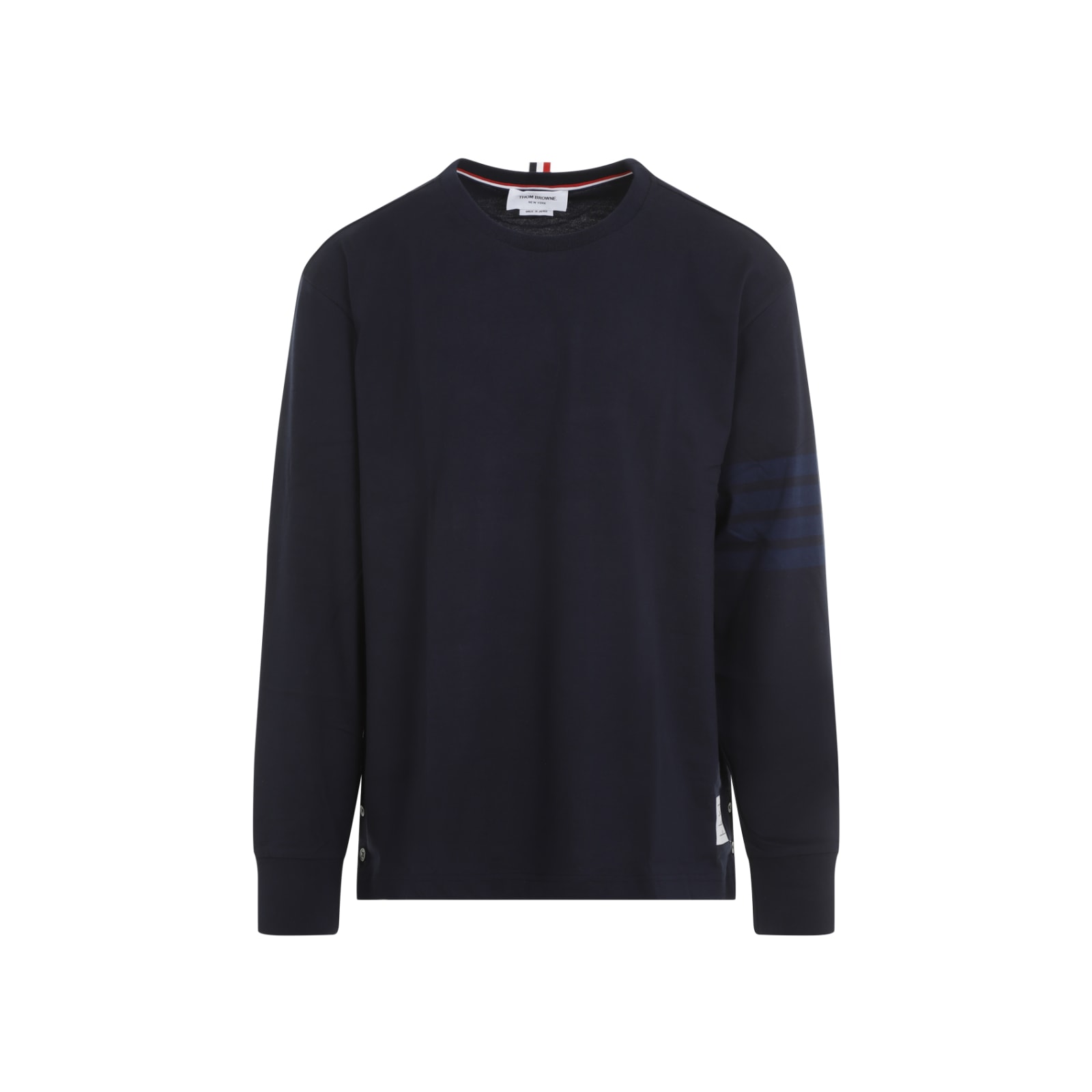 Shop Thom Browne Ls Rugby T-shirt In Navy