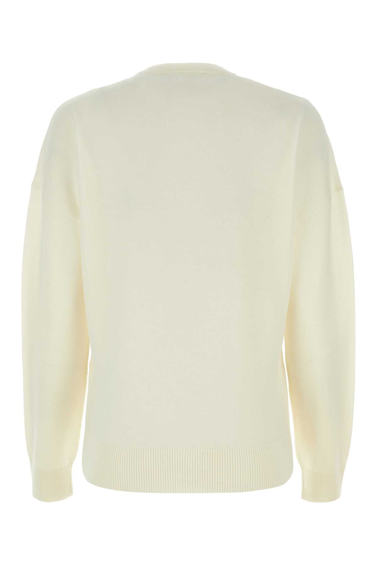 Jw Anderson Ivory Wool Jumper In Offwhite