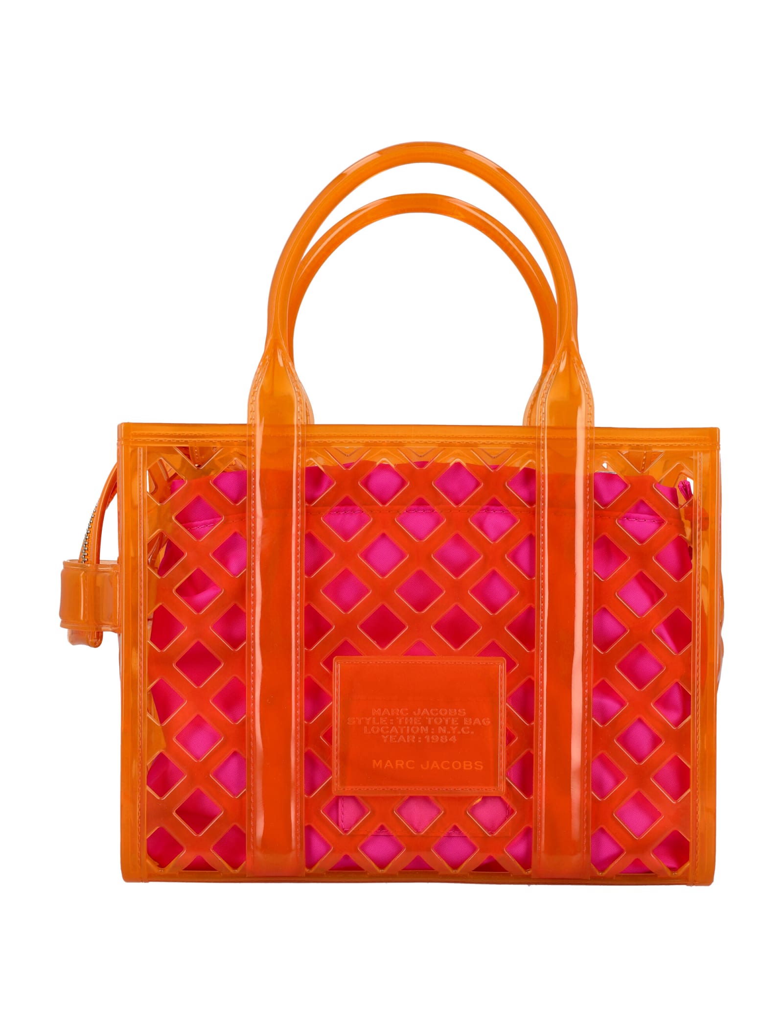 Shop Marc Jacobs The Jelly Small Tote Bag In Tangerine