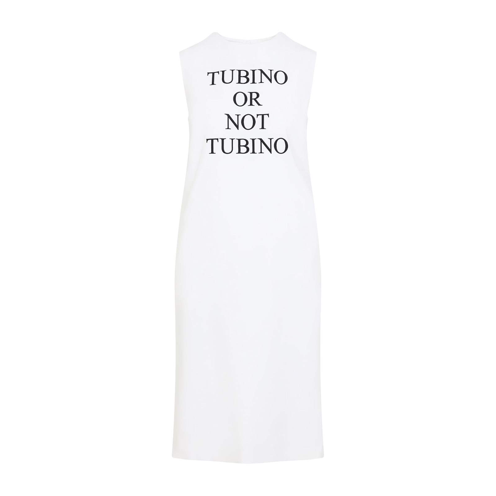 Moschino Slogan-print Midi Dress In Fantasia Bianco