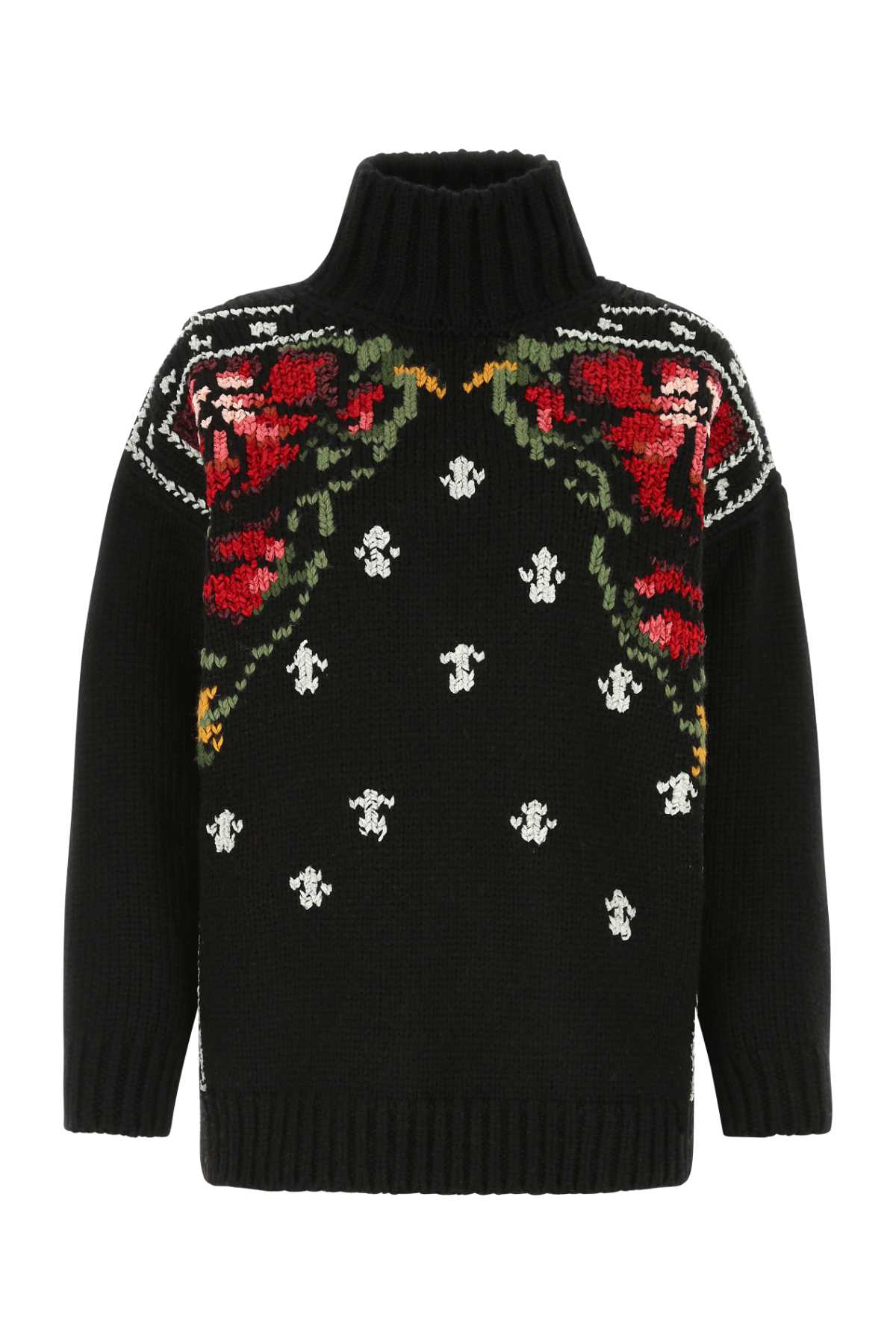 Shop Golden Goose Black Wool Blend Sweater In 90100