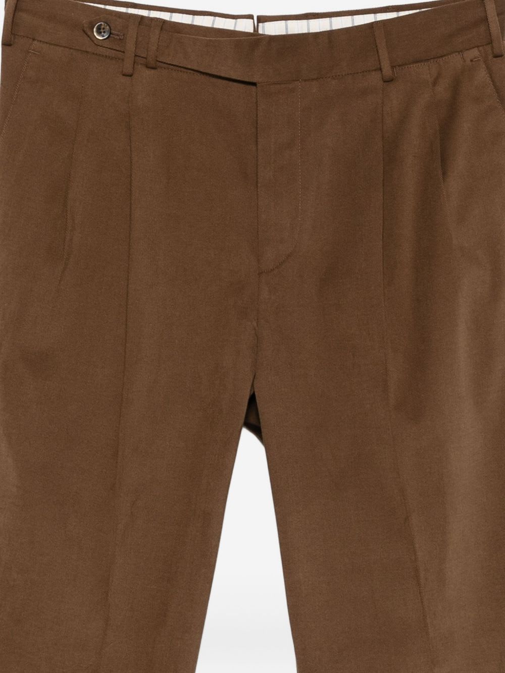 Pt Torino Straight-leg Tailored Trousers In Brown
