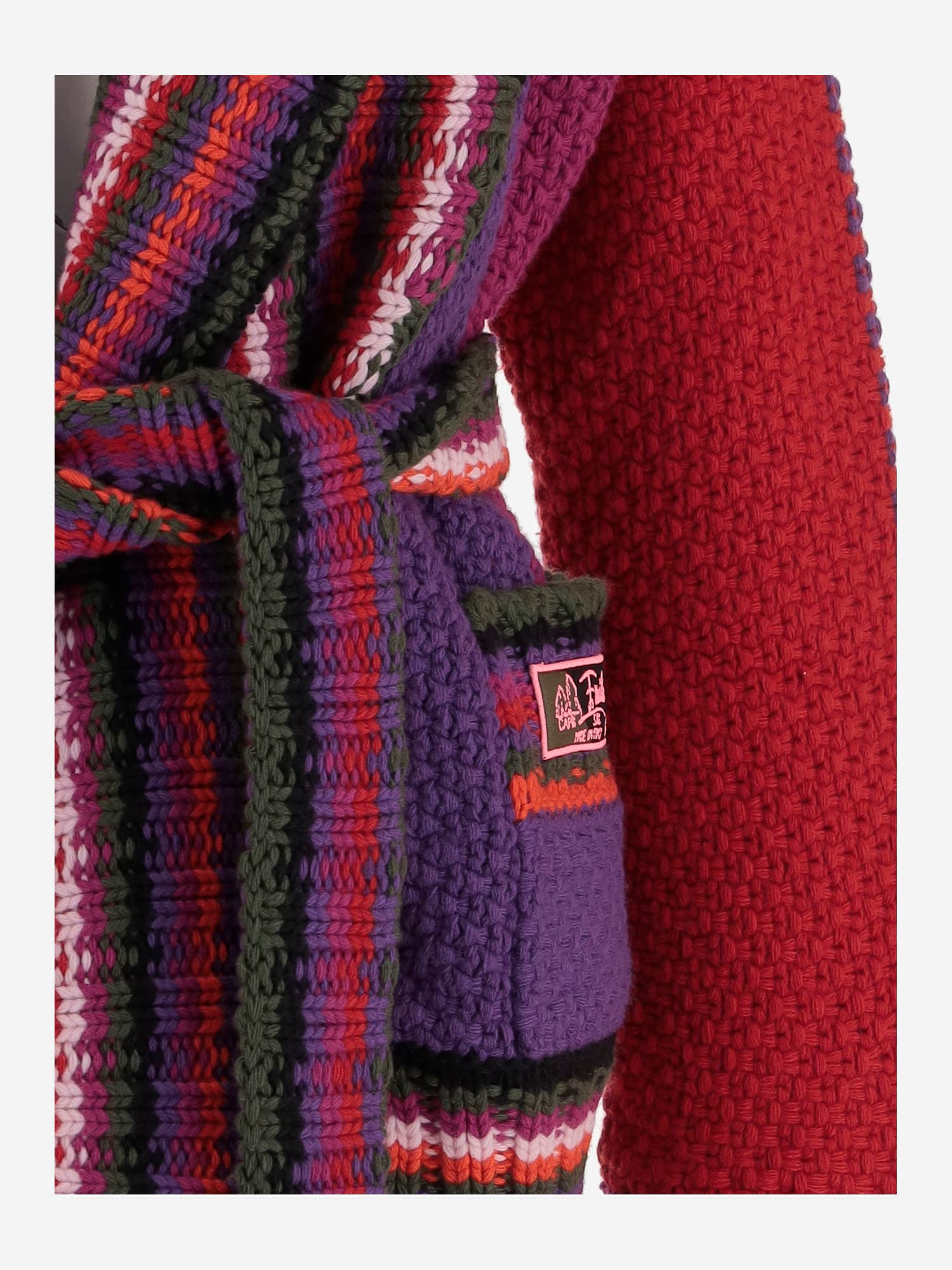 Pucci Color-block Wool Cardigan In Red