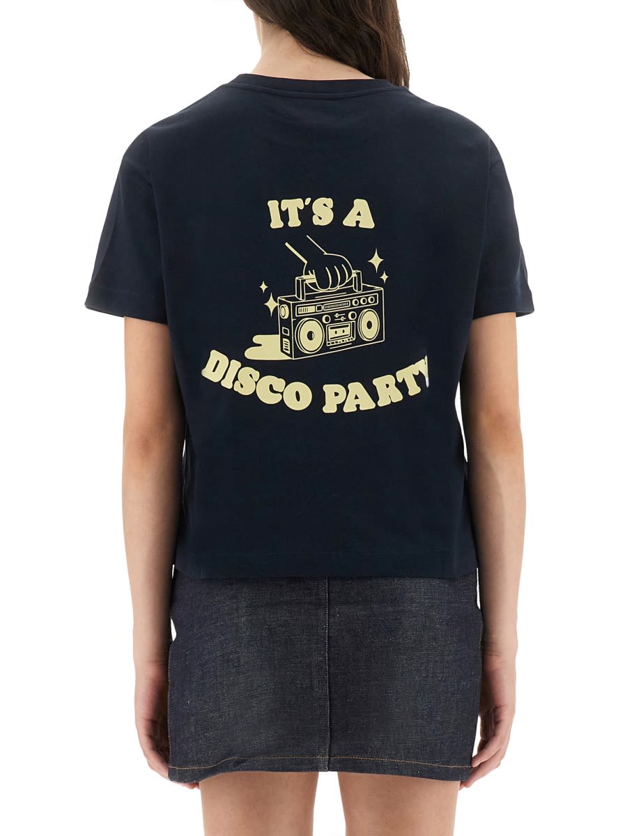 Apc A.p.c. Body Disco Crewneck T-shirt In Black