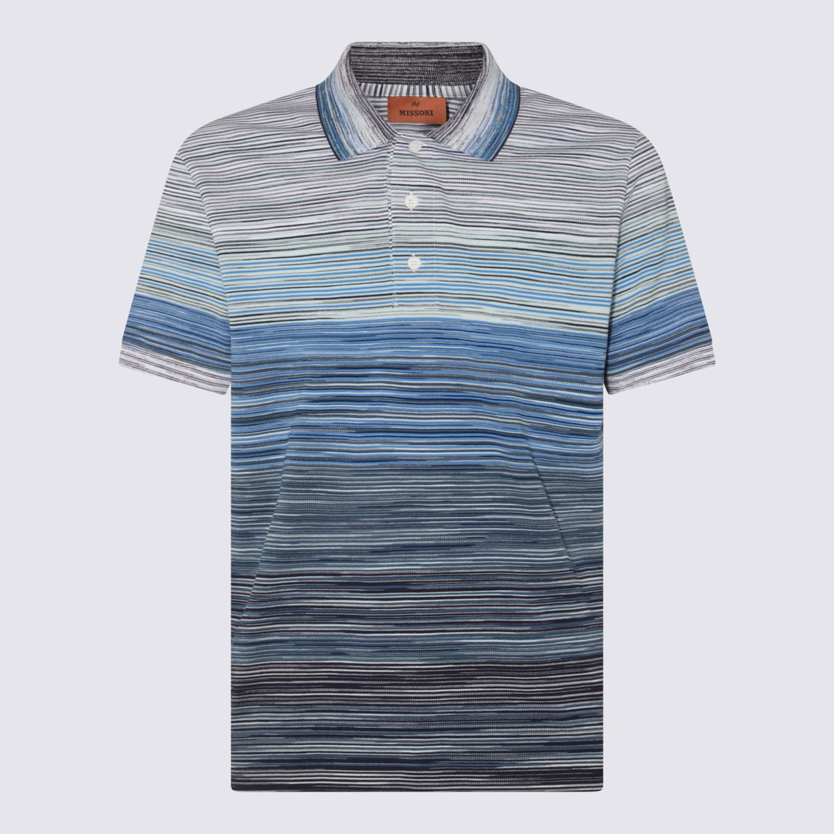 Shop Missoni Blue Cotton Polo Shirt