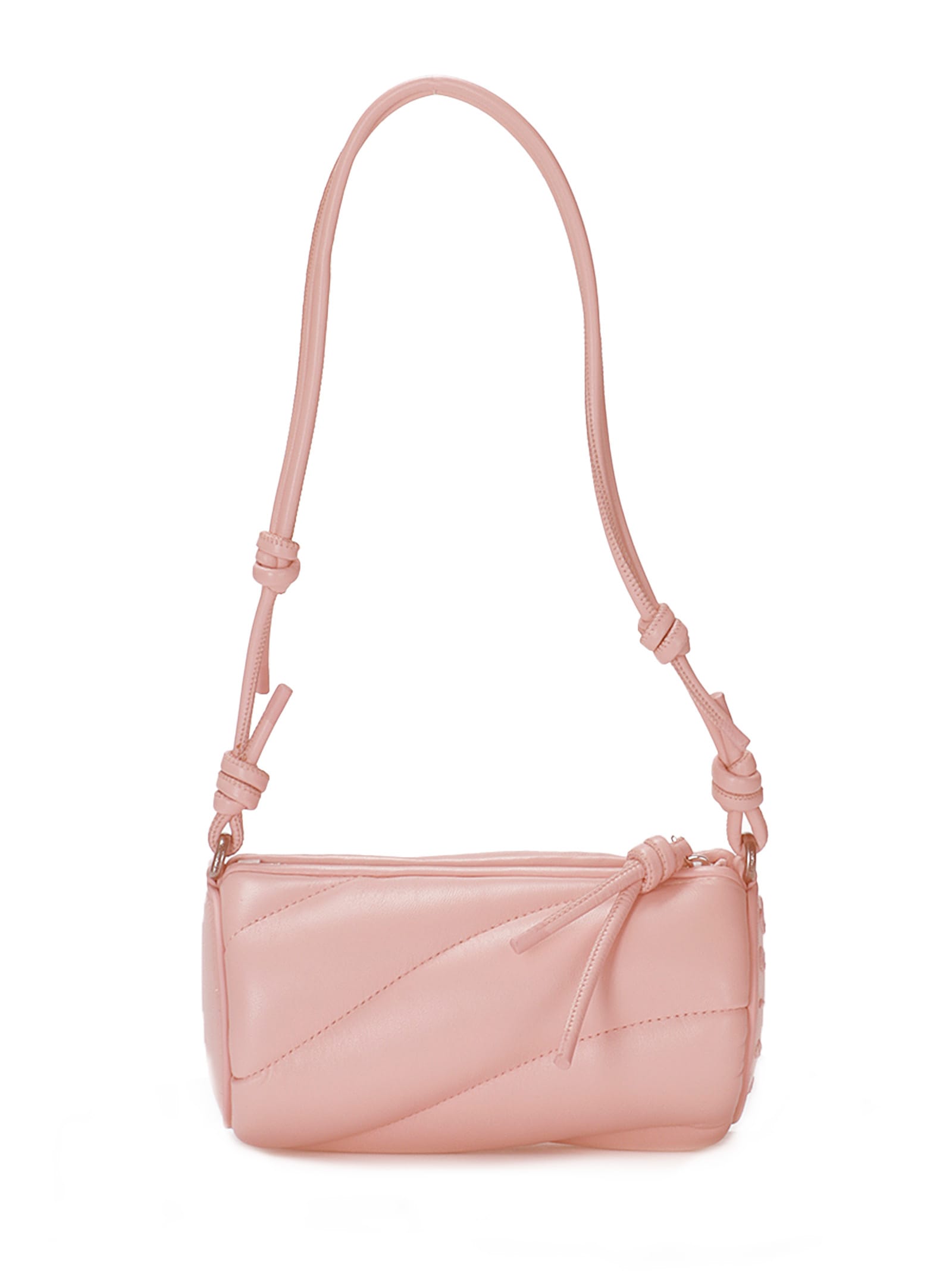 Fiorucci Padded Leather Crossbody Bag In Pink