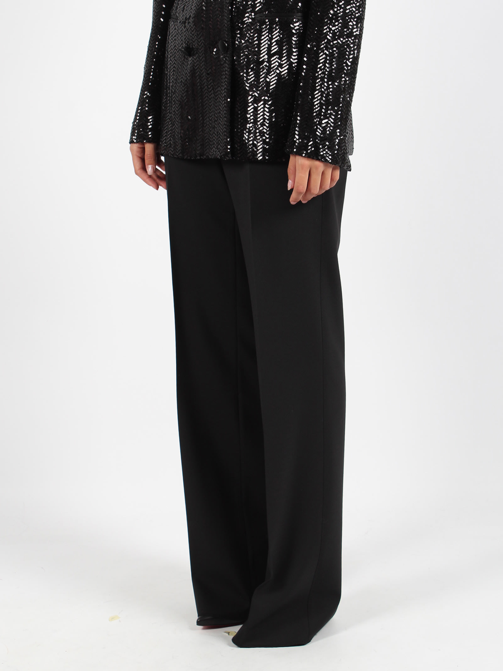 Tagliatore Twill Stretch Tailored Pants In Black