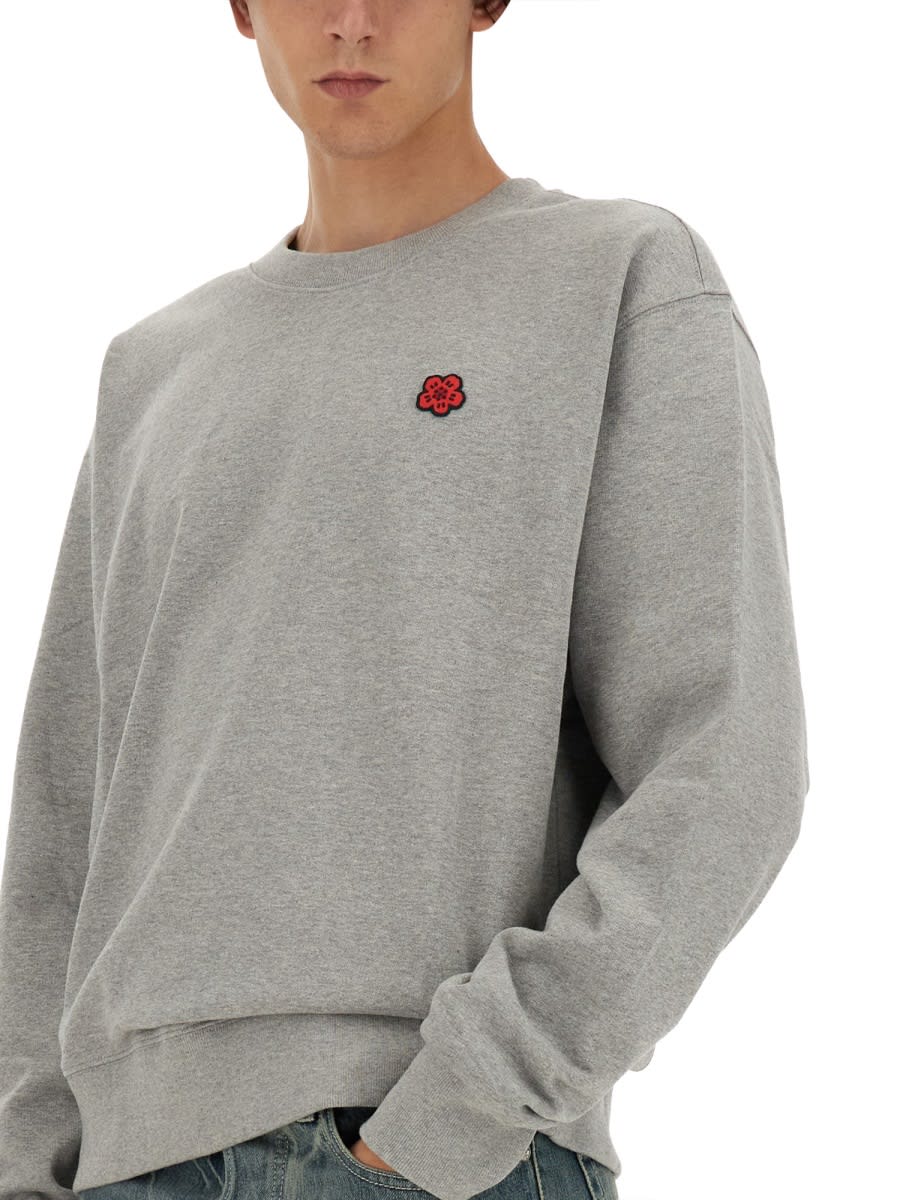 Shop Kenzo Cotton Sweatshirt In Grey