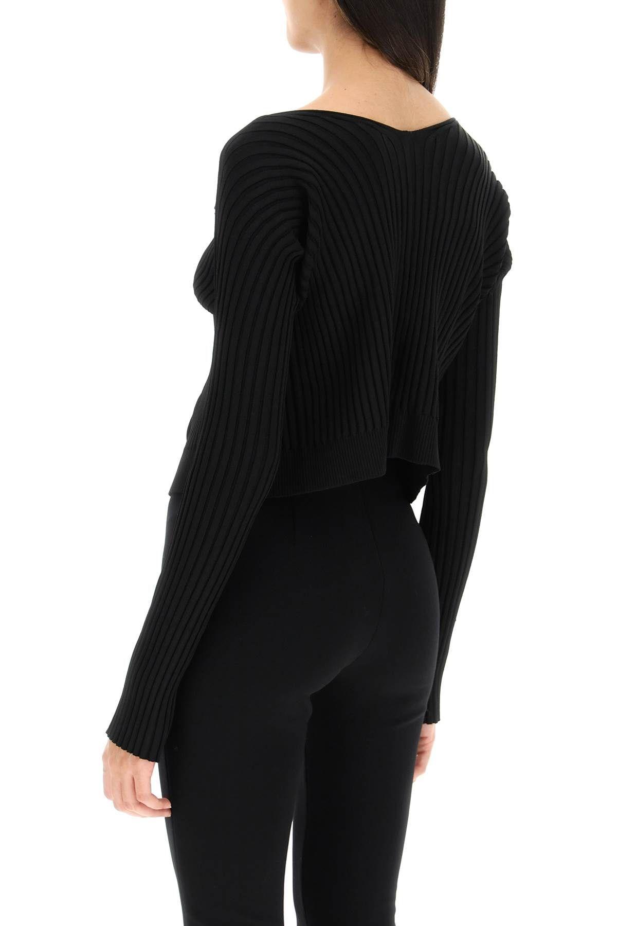 Shop Jacquemus La Maille Pral Longue Cardigan In Black