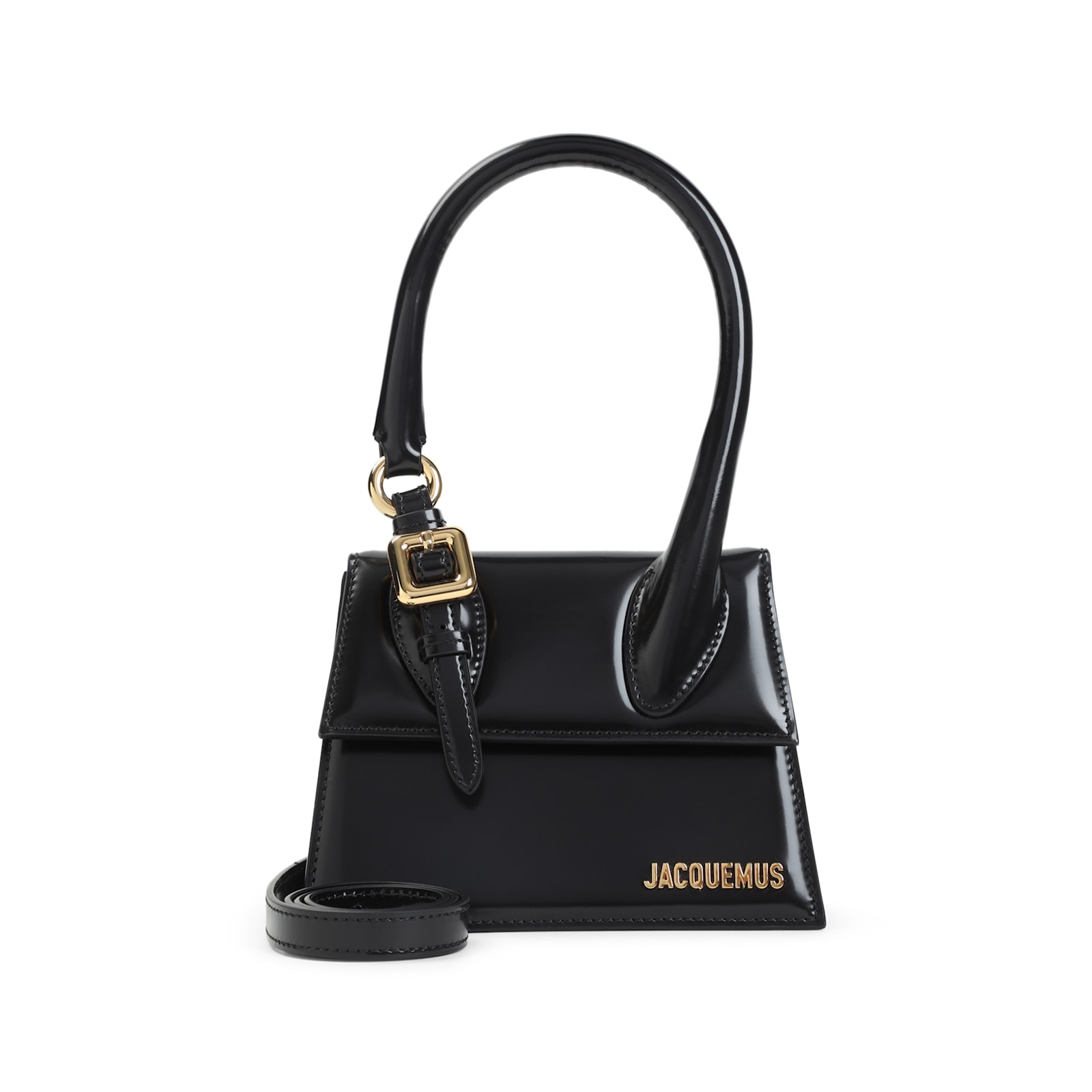 Jacquemus Le Chiquito Moyen Boucle Handbag In Black