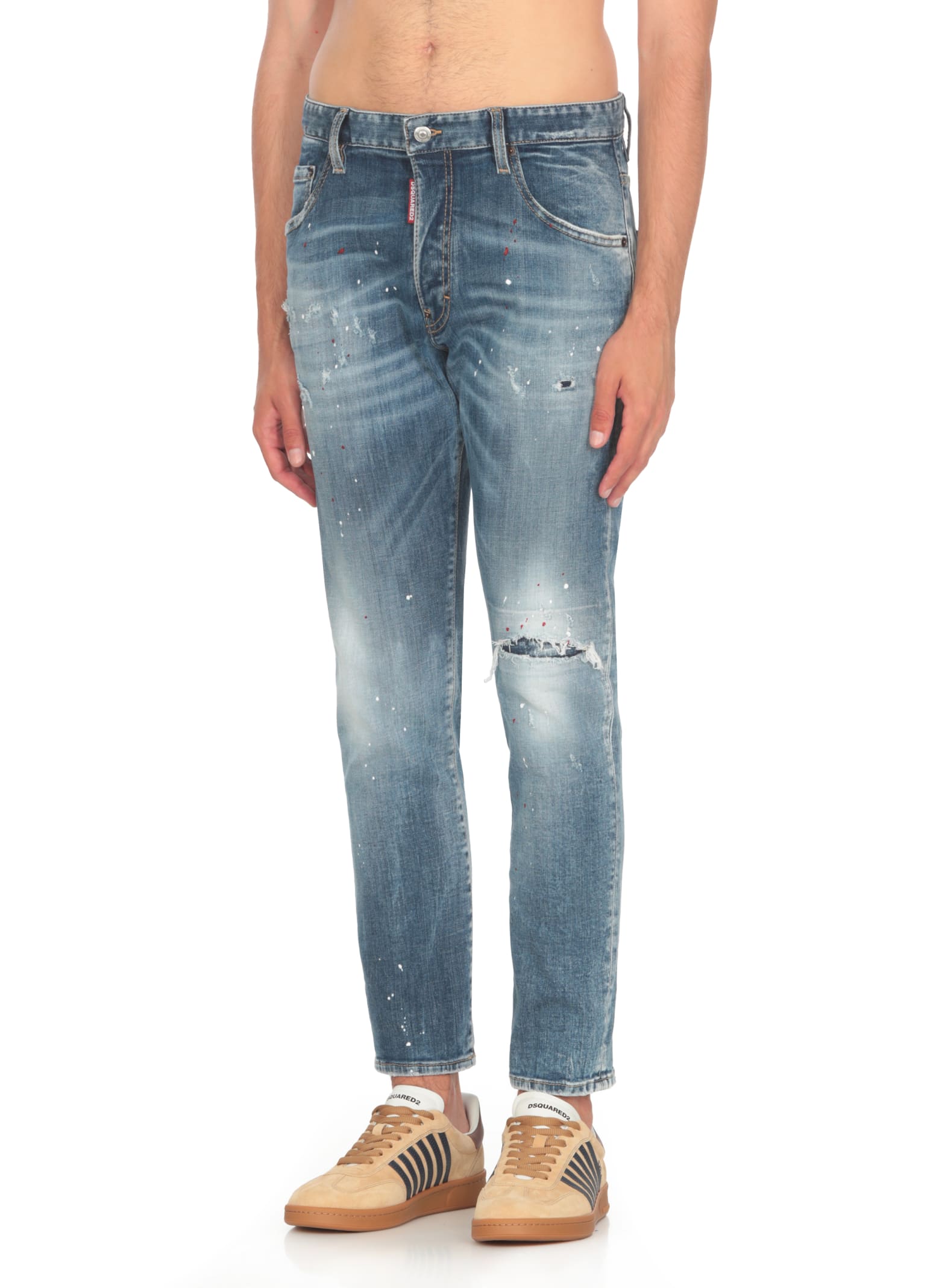 Shop Dsquared2 Skater Jeans In Blue