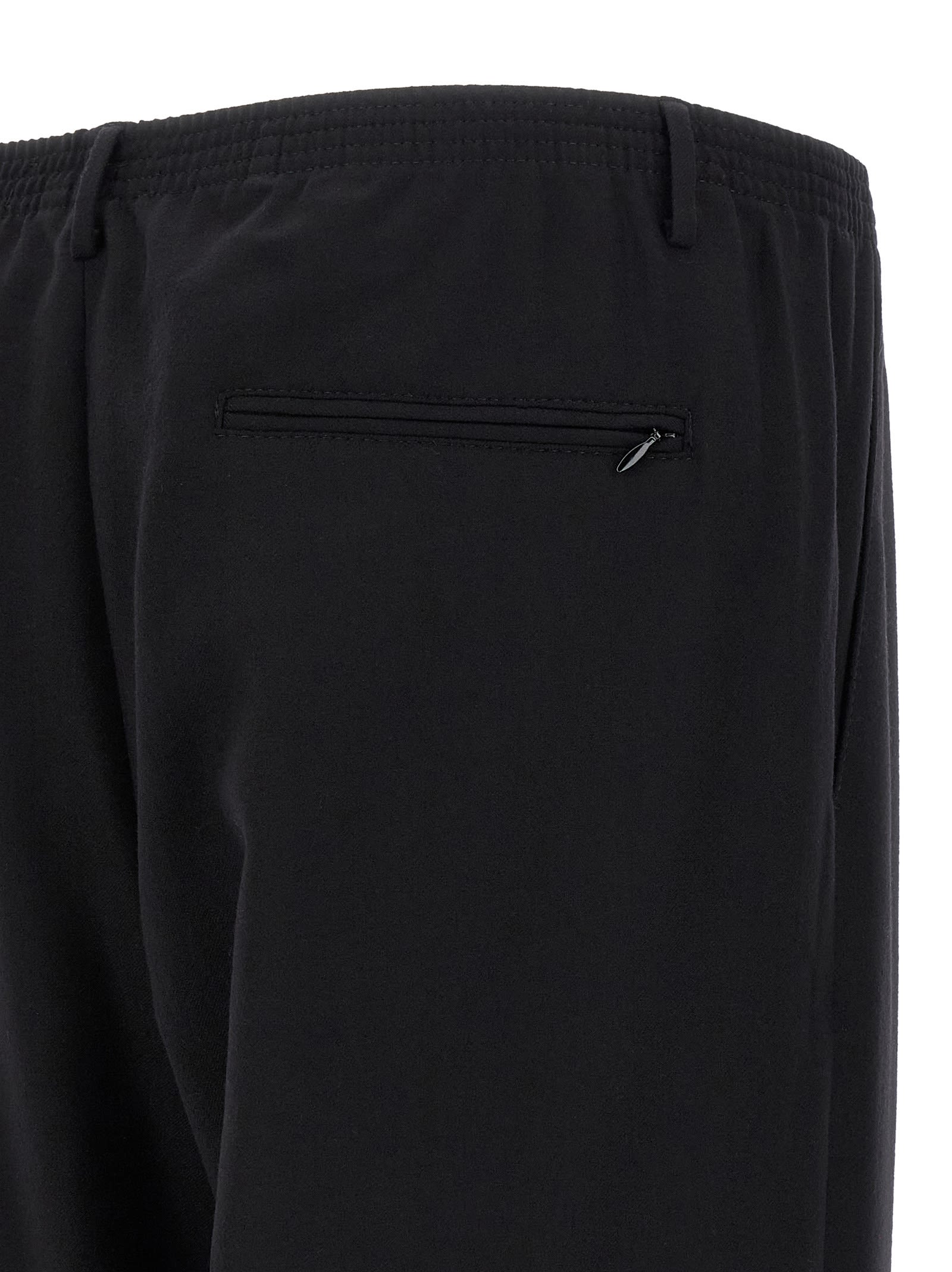 Cellar Door Ezio Elastic-waistband Trousers In Black