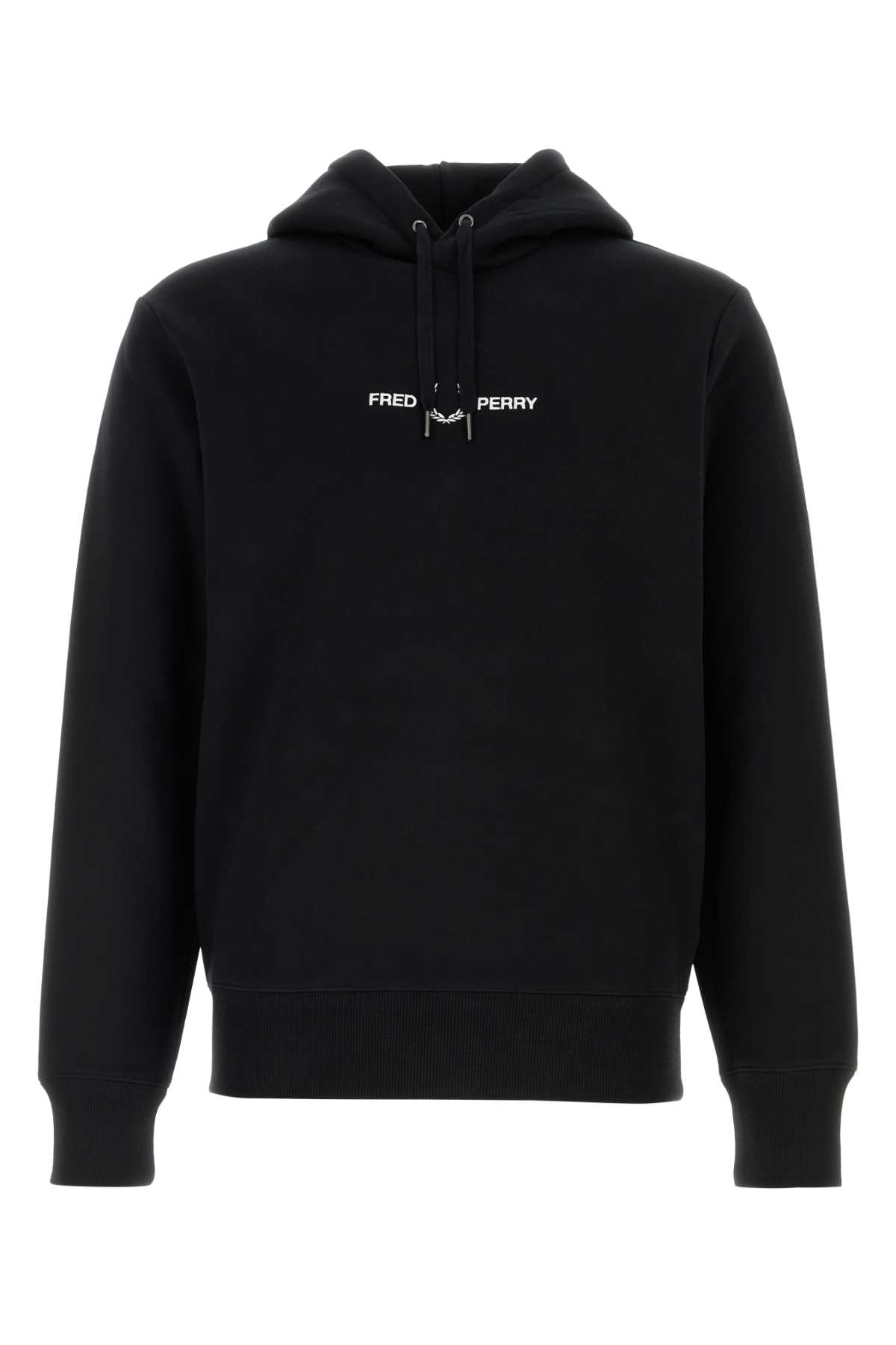 Black Polyester Blend Sweatshirt