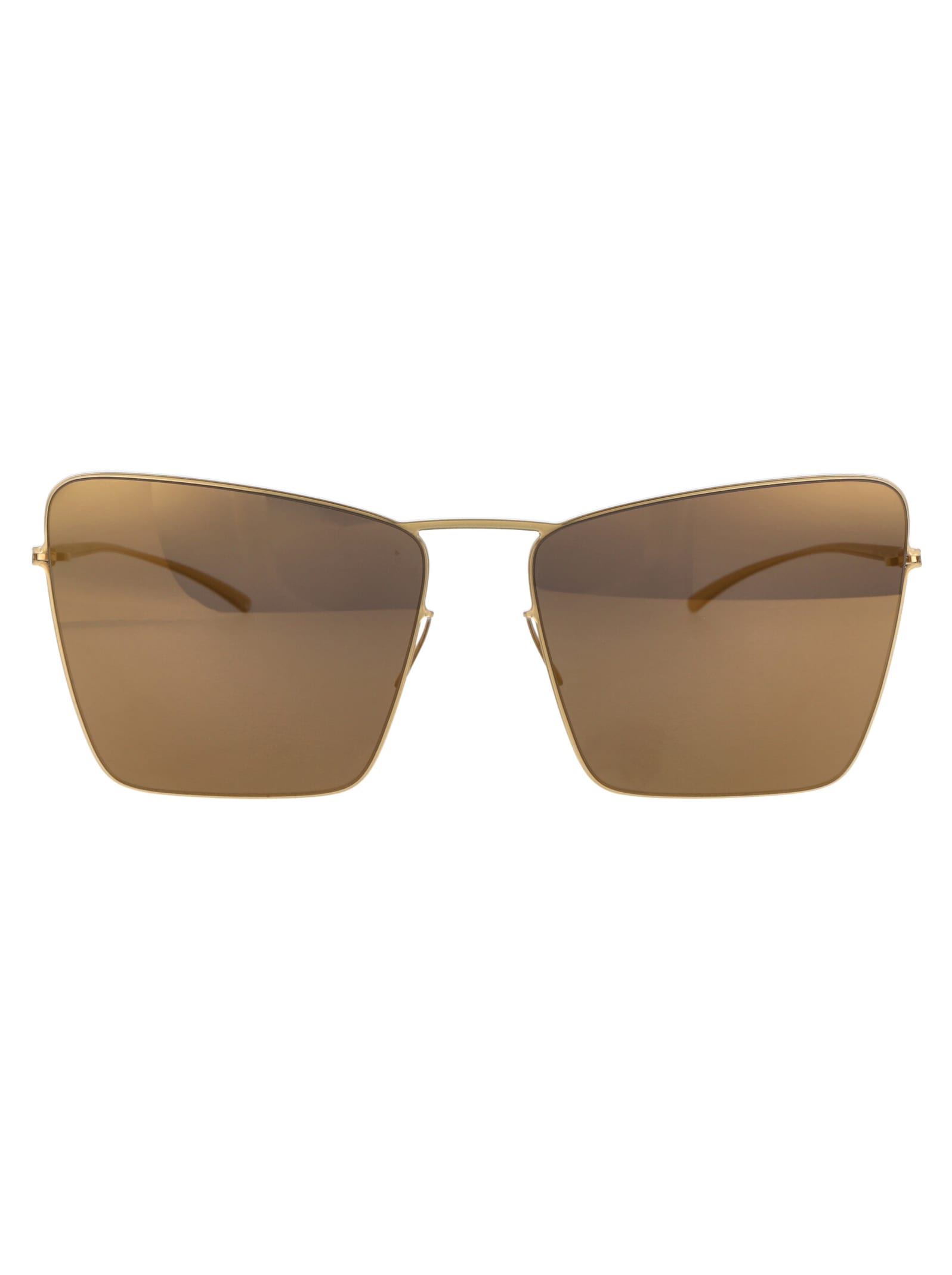 Shop Mykita Mmesse014 Sunglasses In 188 E2 Gold Gold Flash