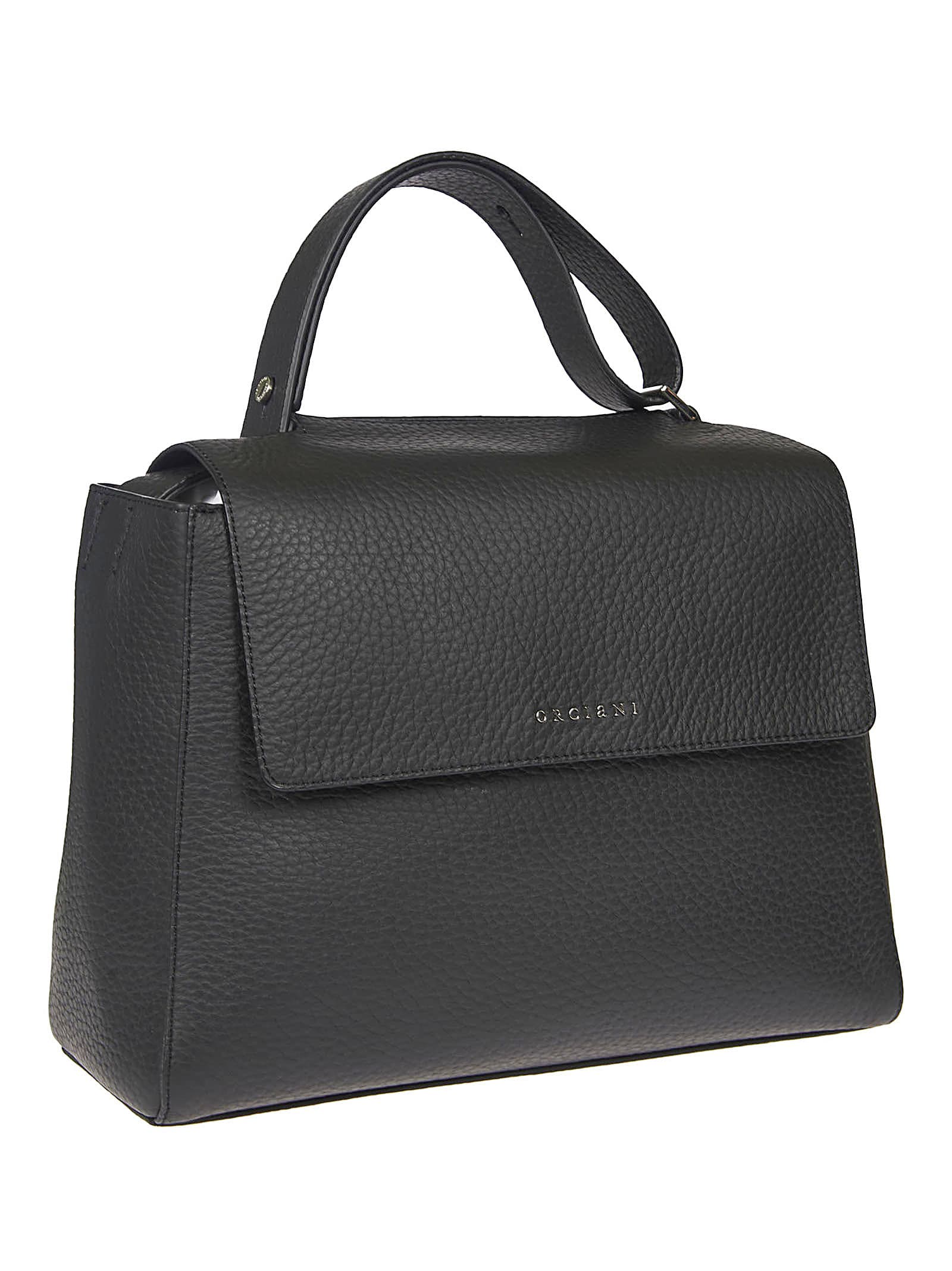 Shop Orciani Front Flap Tote In Nero