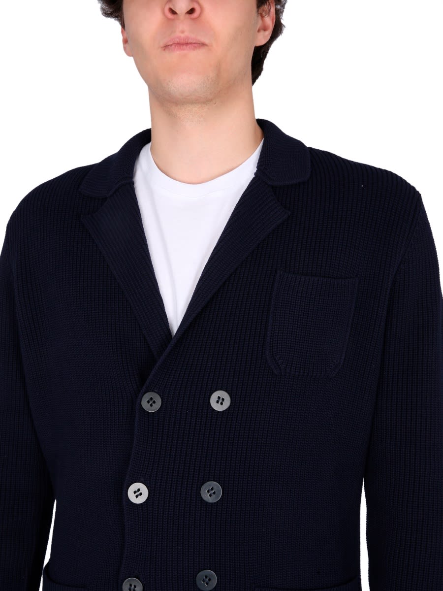 Ballantyne Double-breasted Cardigan Jacket In Blue