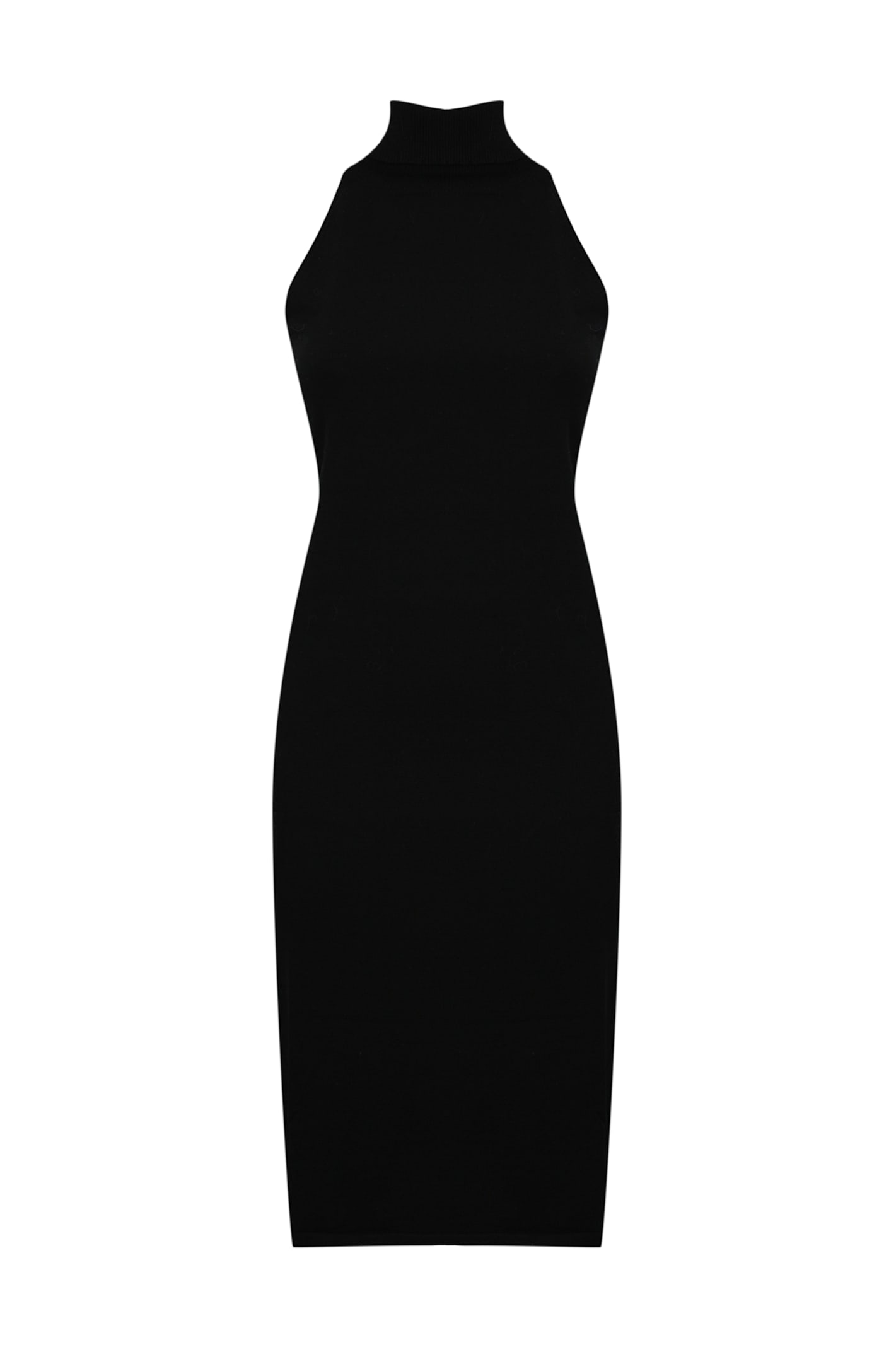 Halter Midi Dress In Viscose Knit