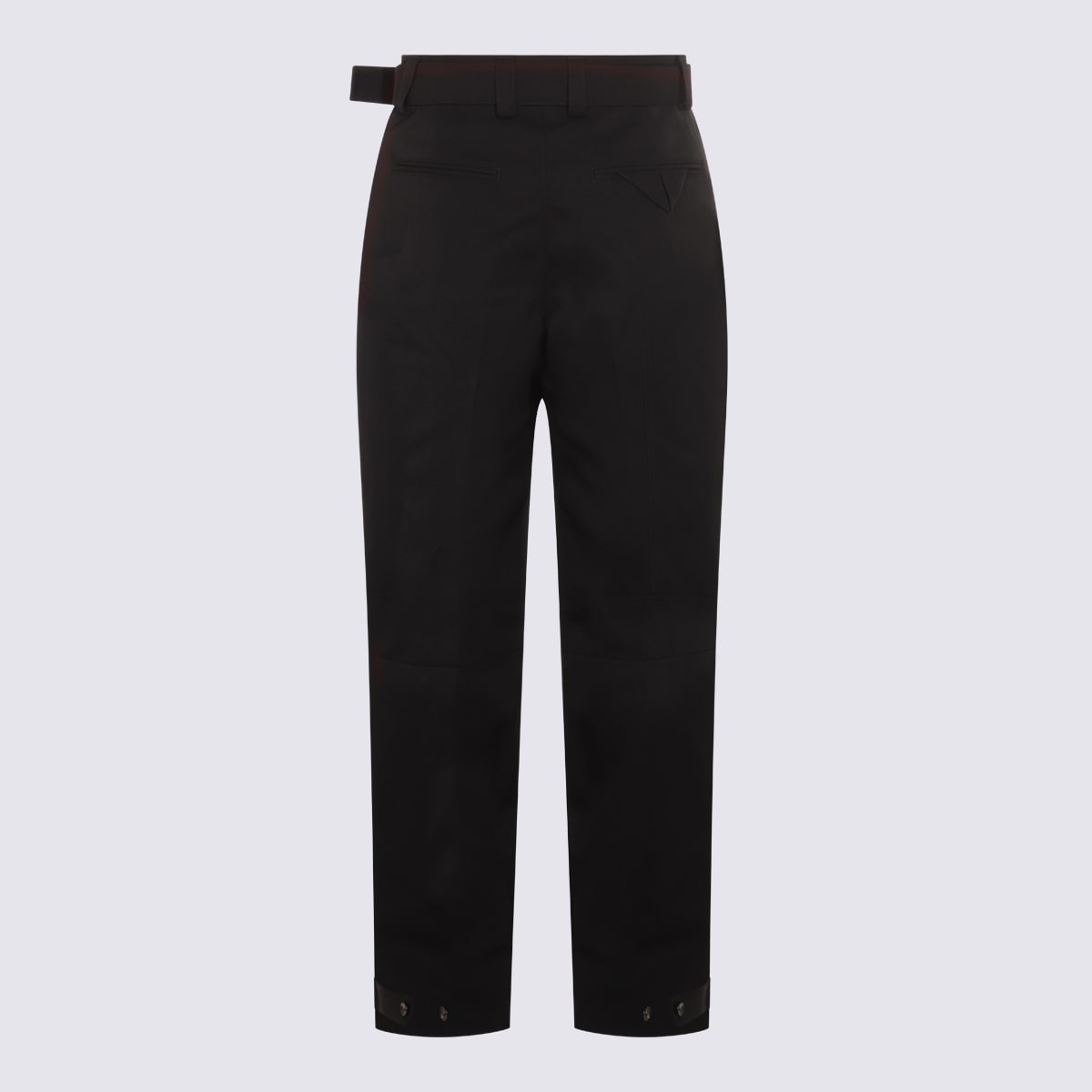 Bottega Veneta Tailored Trousers With Belt And Zip Detail In Black