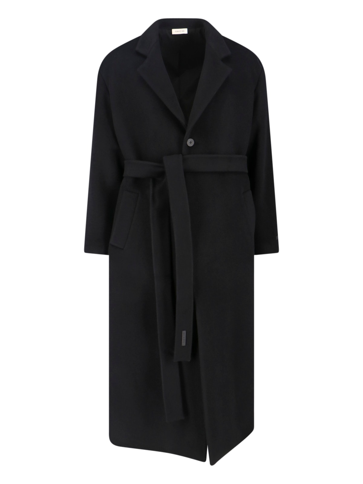 Fear Of God Virgin Wool Coat In Black
