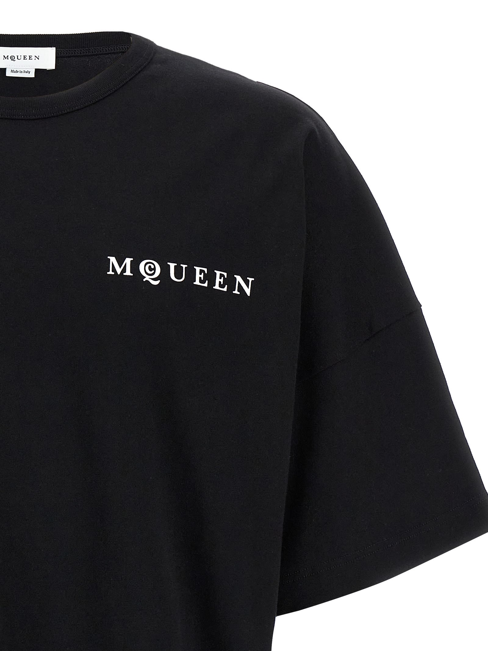 Alexander Mcqueen Exploded Logo Over Fit T Shirt In Animal Print