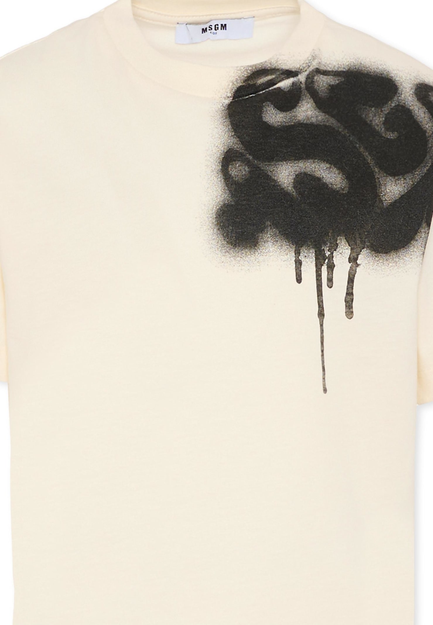 Msgm Graphic T-shirt In Neutral