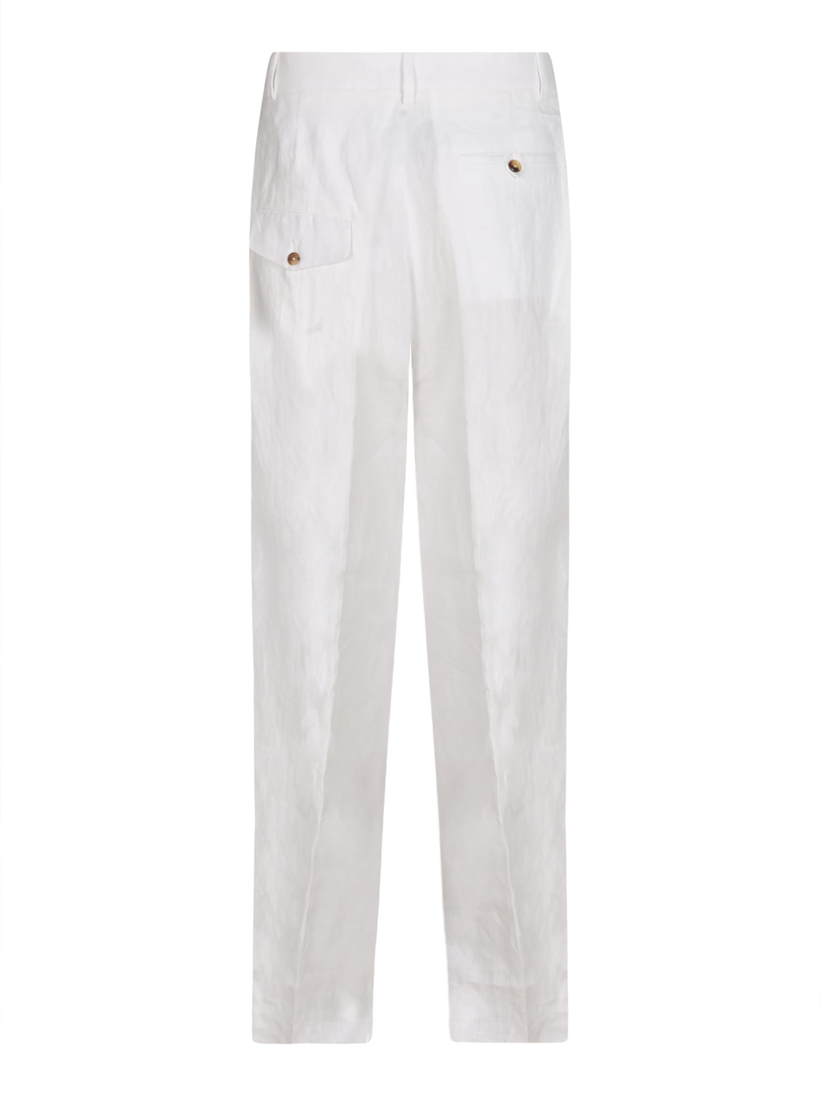 Moschino High-waist Plain Trousers In White