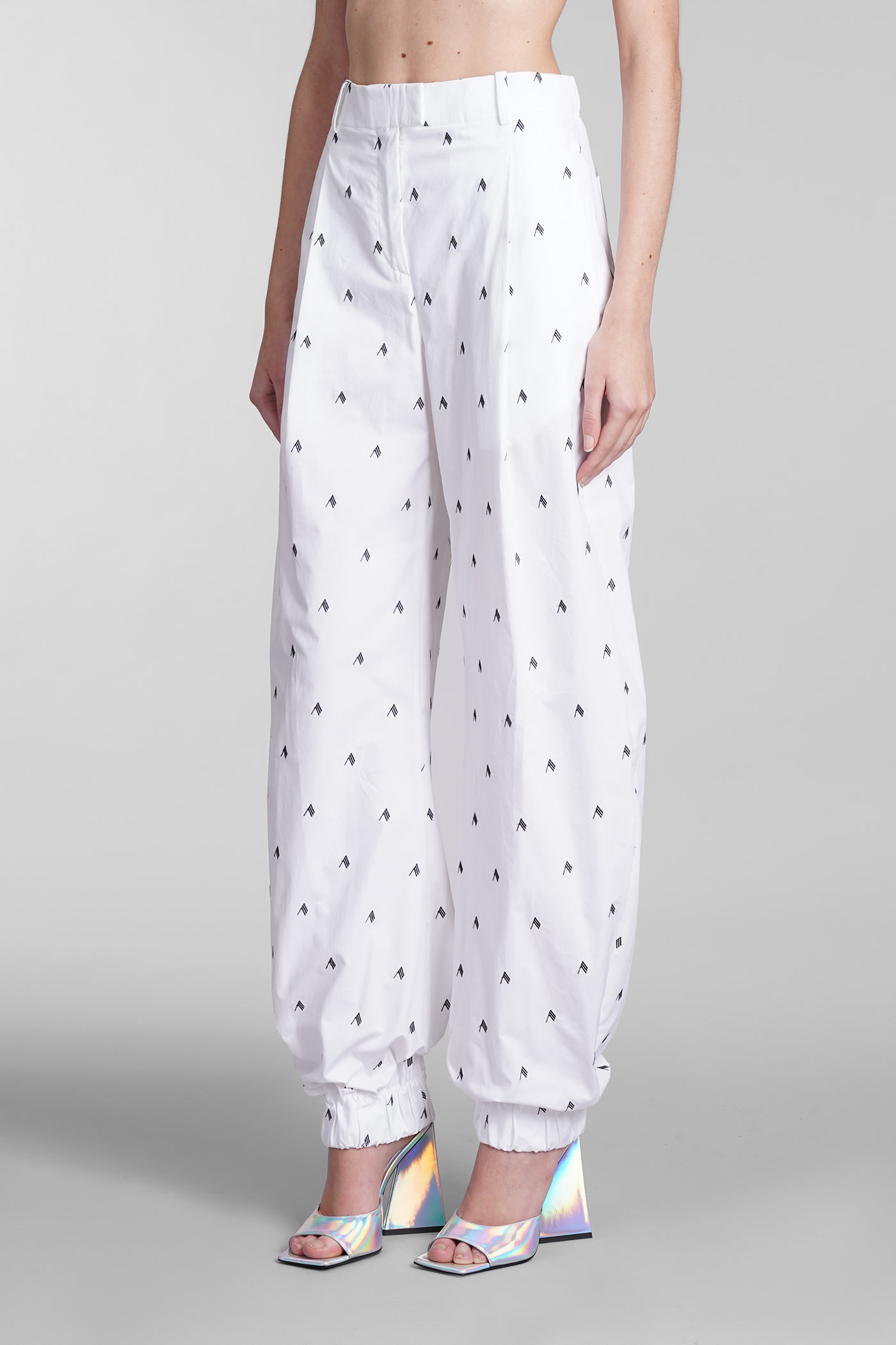Shop Attico All Over Logo Pants In 20