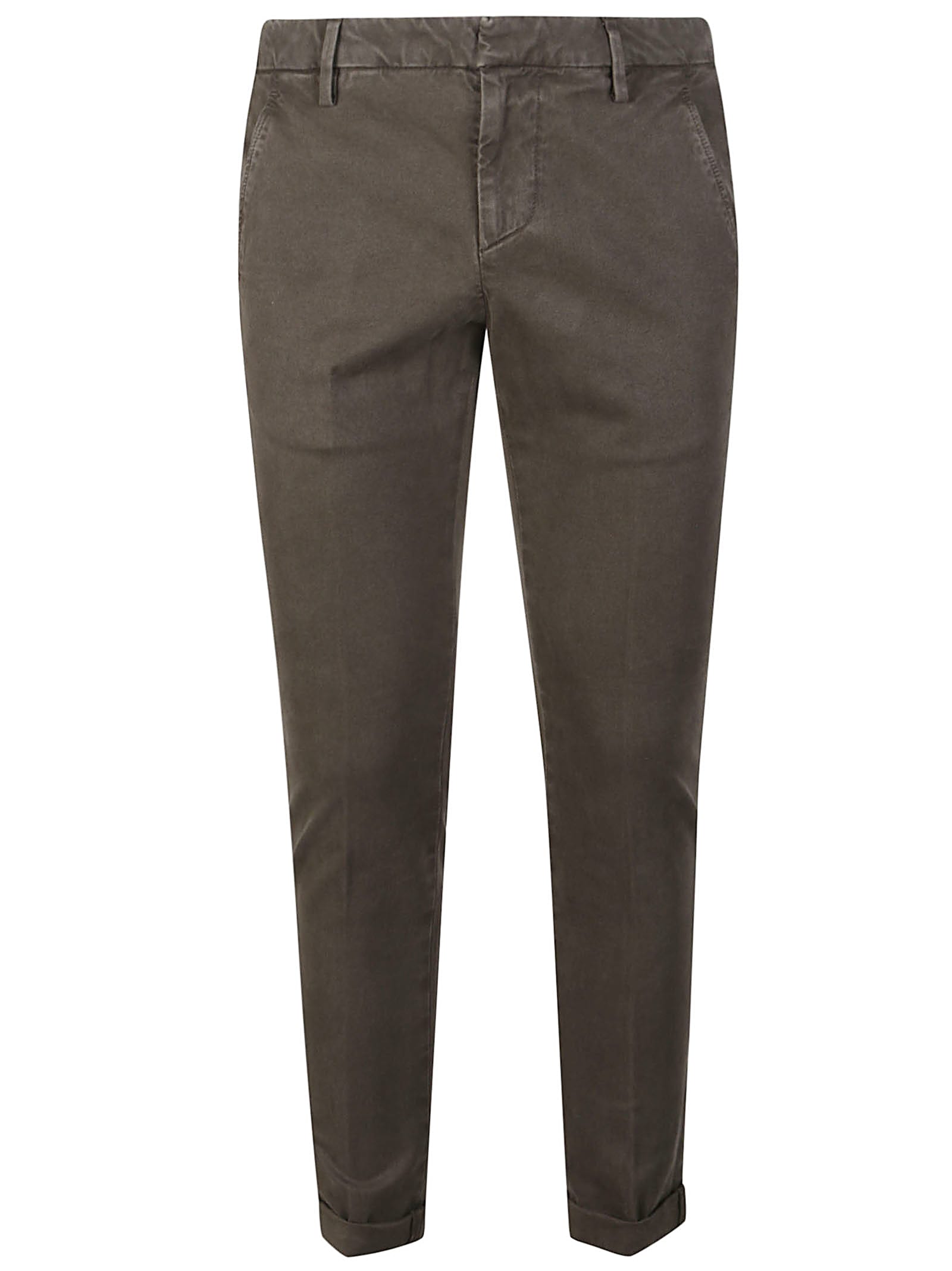 Dondup Belt Loop Casual Pants In Verde