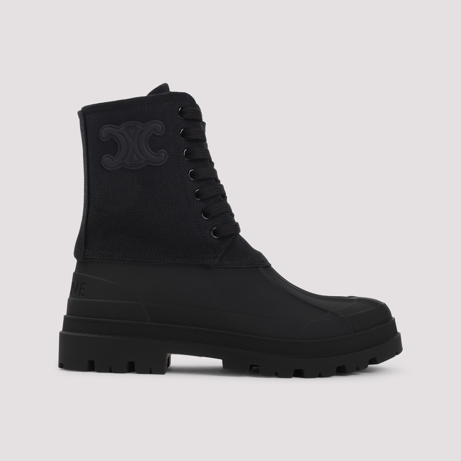 Celine Triumph Canvas High-top Chunky Boot In Multi