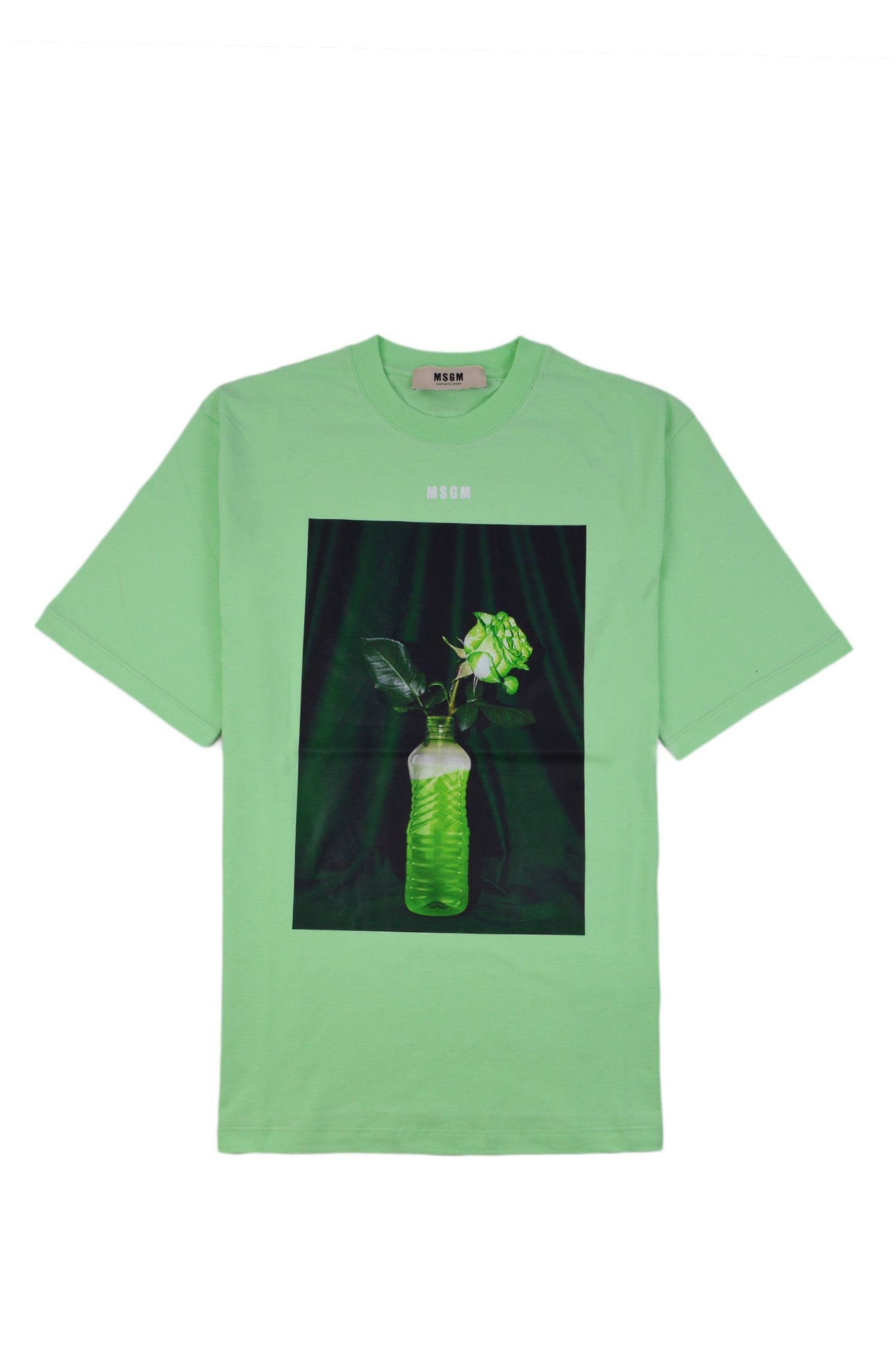 Msgm T-shirt In Green